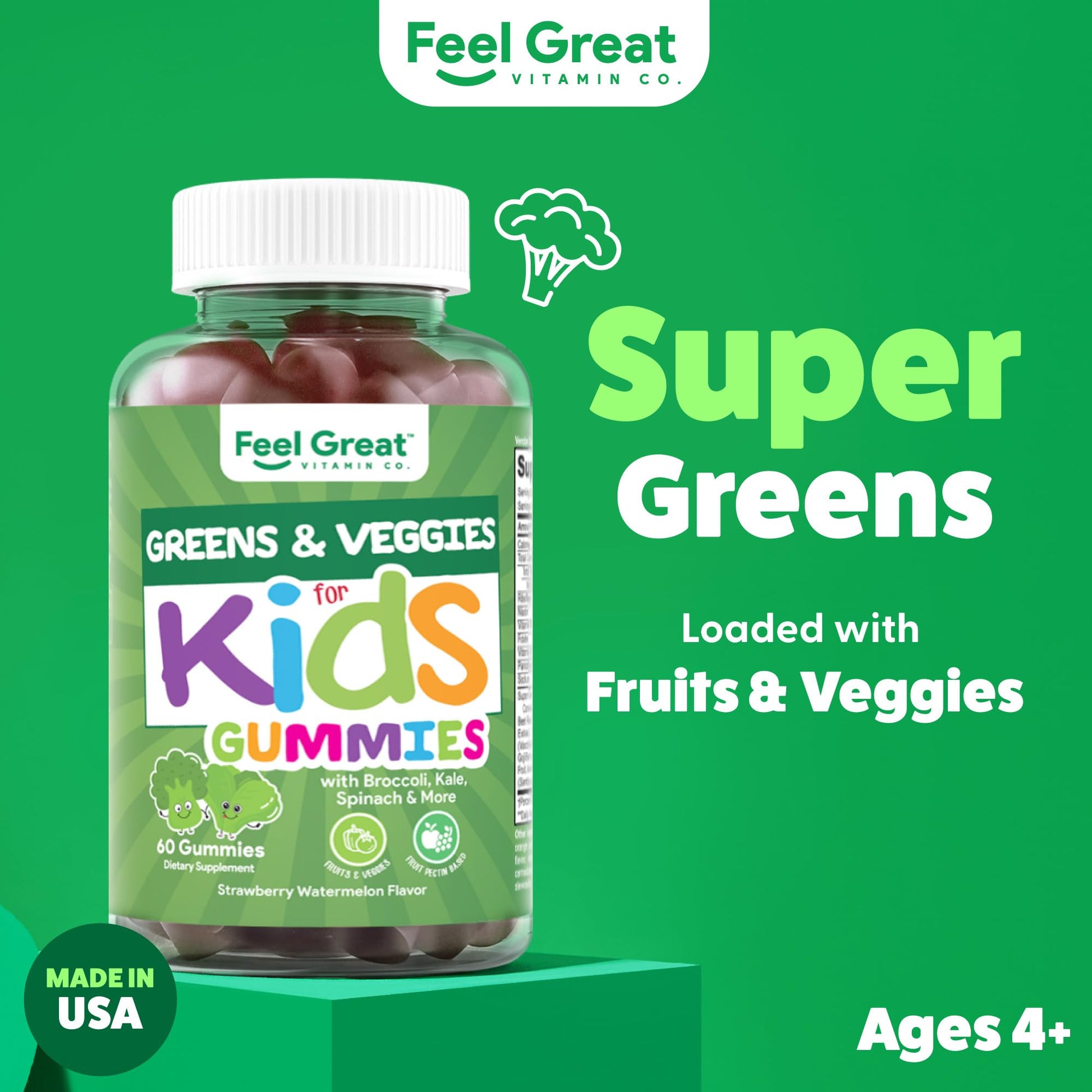 Feel Great Vitamin Co. Complete DHA Gummies for Kids | with Omega 3 6 9 + DHA, Vitamin C | Supports Healthy Brain Function, Vision & Heart Health | Gluten Free, Vegetarian | 60 Gummies Nirvana Guru