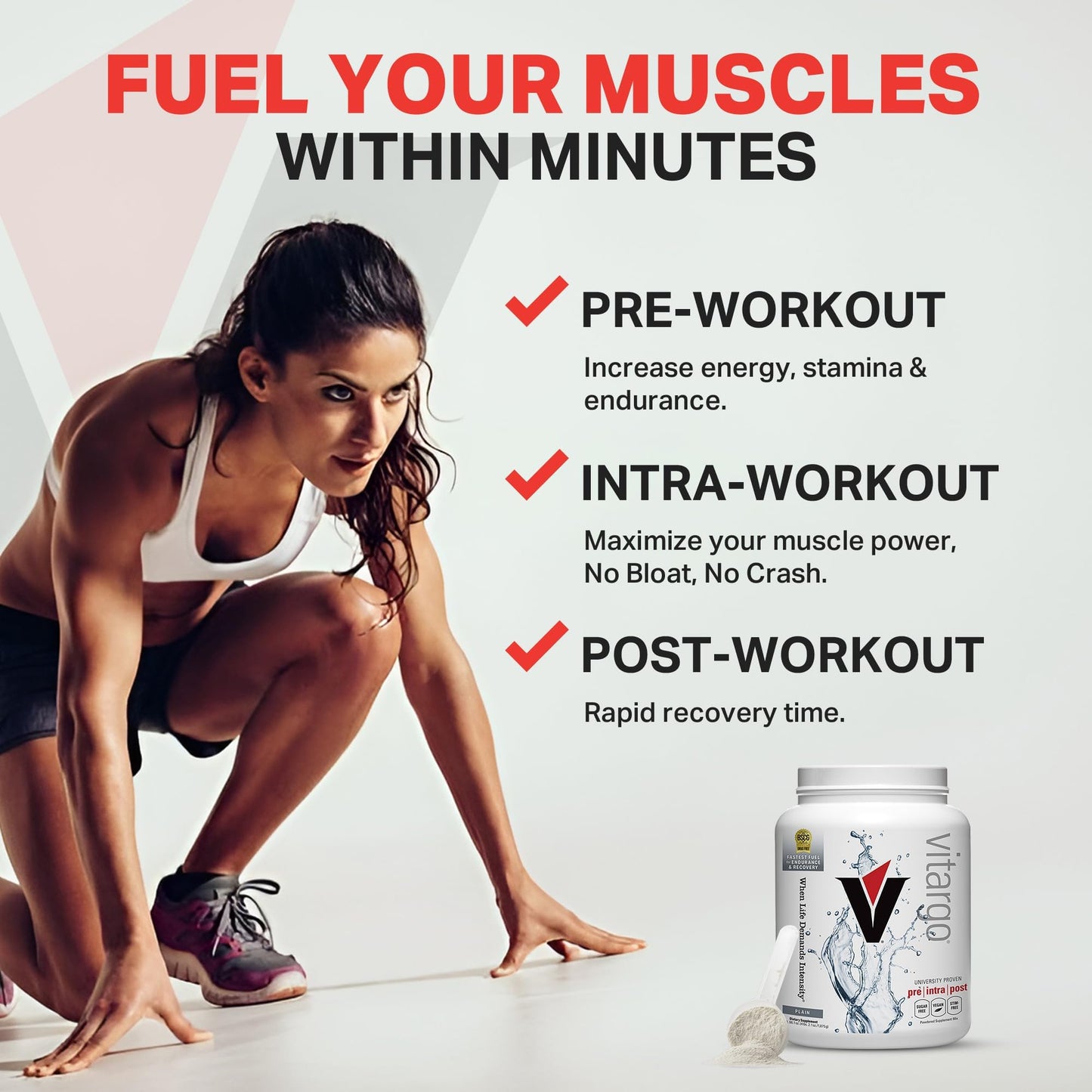 Vitargo Carbohydrate Powder, 2X Faster Absorbing, 4.4 LB Plain, Pre, Intra & Post, Sugar-Free Complex Carb Powder for Recovery, Endurance & Muscle Gain, Made in USA Nirvana Guru