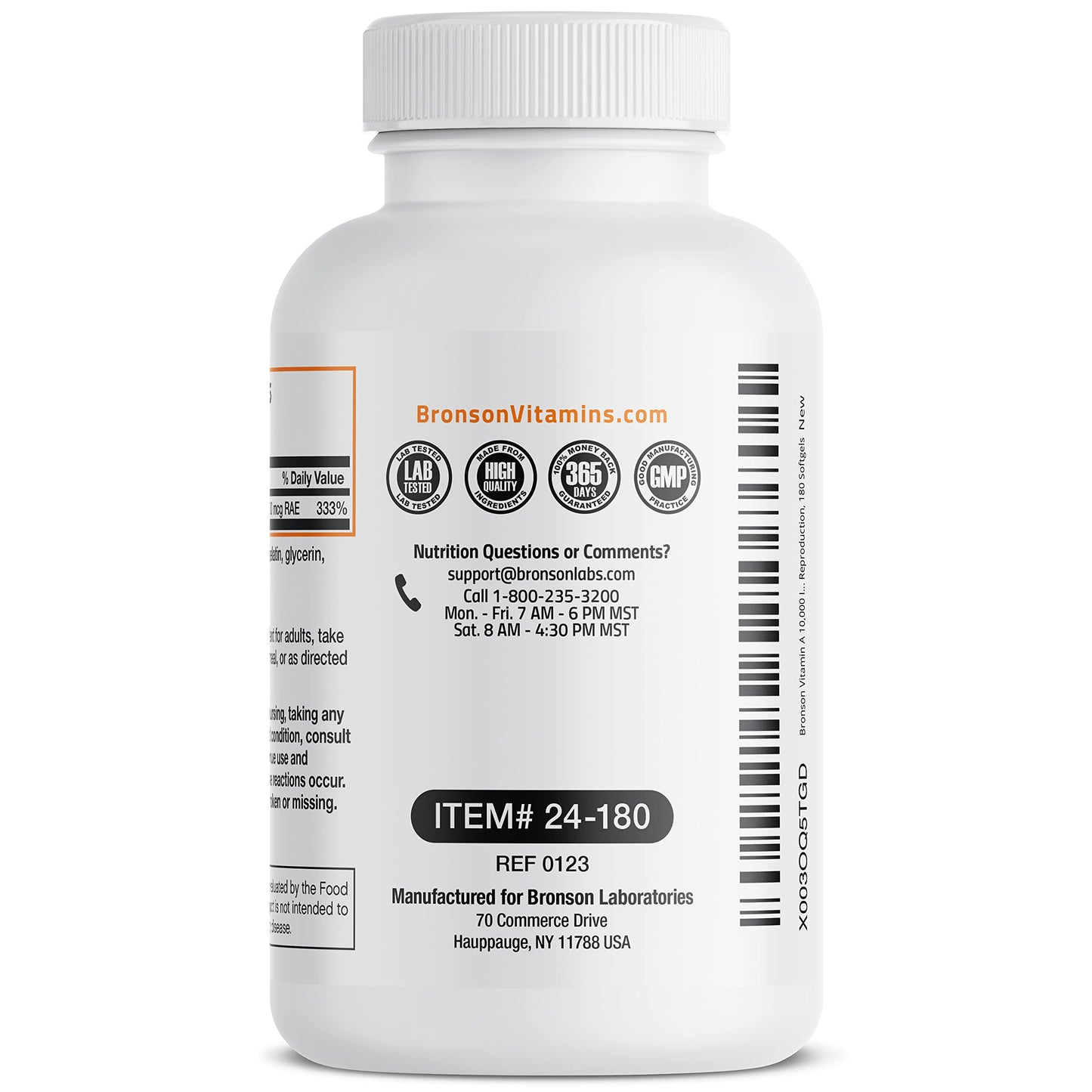 Bronson Vitamin A 10,000 IU Premium Non-GMO Formula Supports Healthy Vision & Immune System and Healthy Growth & Reproduction, 250 Softgels Nirvana Guru