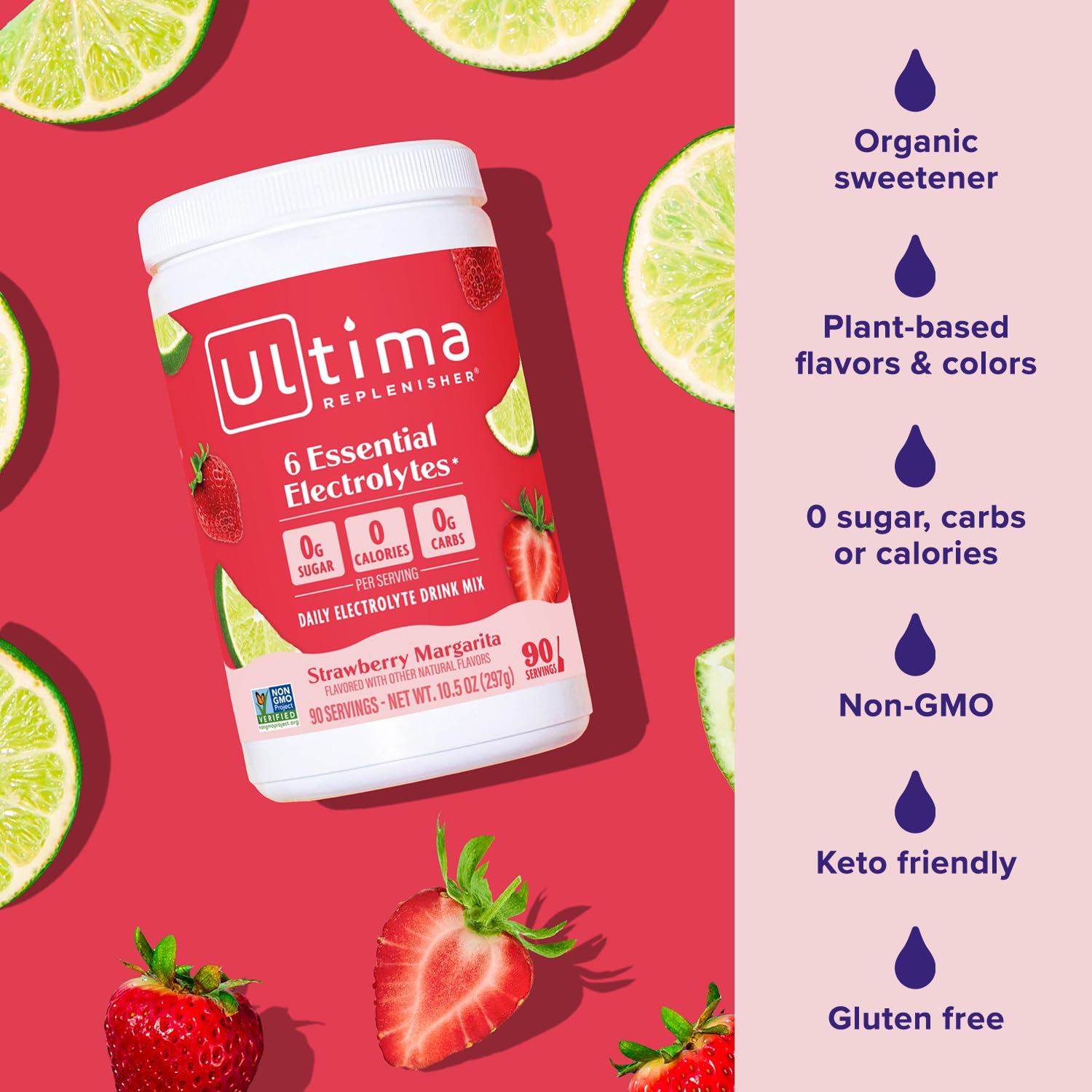 Ultima Replenisher Daily Electrolyte Powder Drink Mix – Sugar Free – Lemonade, 90 Servings – Hydration Powder with 6 Key Electrolytes and Trace Minerals – Keto Friendly, Vegan, Non-GMO - Nirvana Guru