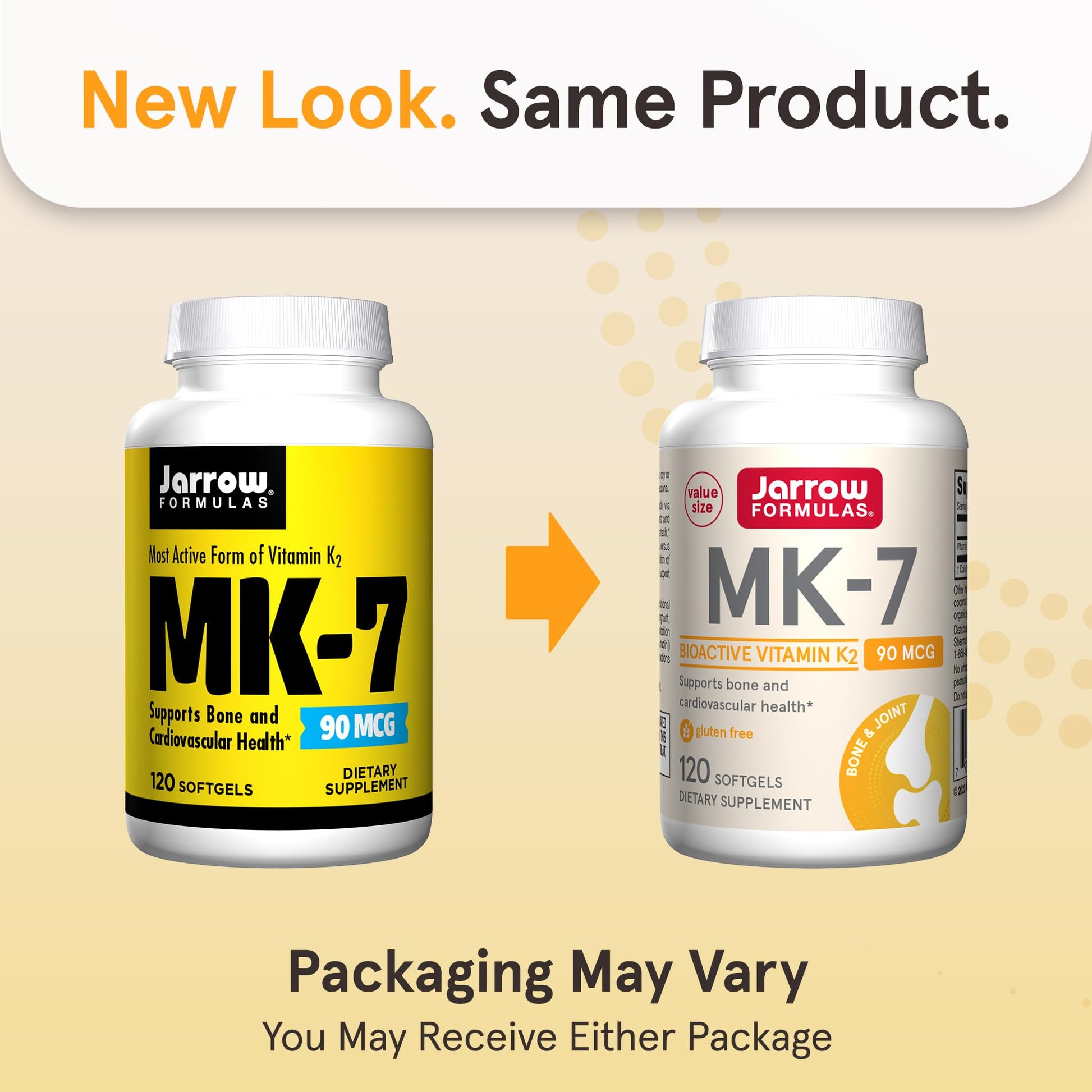 Jarrow Formulas MK-7 90 mcg - Bioactive Form of Vitamin K2 - 120 Servings (Softgels) - For Bone & Cardiovascular Health - Vitamin K2 MK-7 Dietary Supplement - K2 Vitamin Supplement MK-7 - Gluten Free - Nirvana Guru