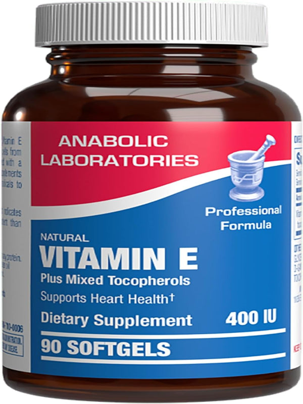 Vitamin E 400 IU Softgels - Clinical Formula Natural Vitamin E Supplement Complex with d-Alpha Tocopherol & Mixed Tocopherols for Hair Skin & Nails Plus Antioxidant Immune Support - 90 Servings Nirvana Guru