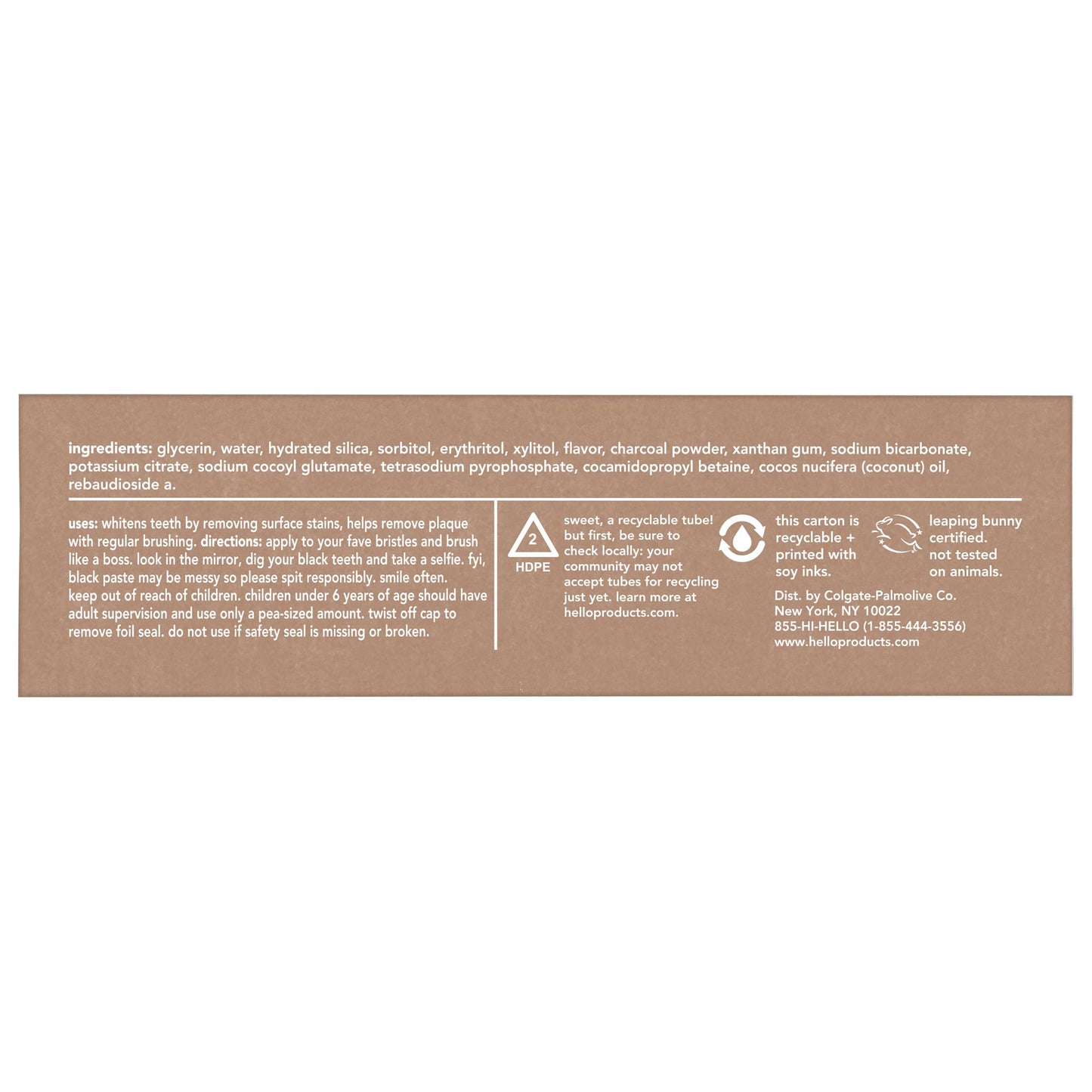 Hello Activated Charcoal Toothpaste, Fluoride Free with Activated Charcoal, Teeth Whitening Toothpaste with Fresh Mint and Coconut Oil, No SLS, Vegan, Gluten Free, 3 Pack, 4 OZ Tubes Nirvana Guru