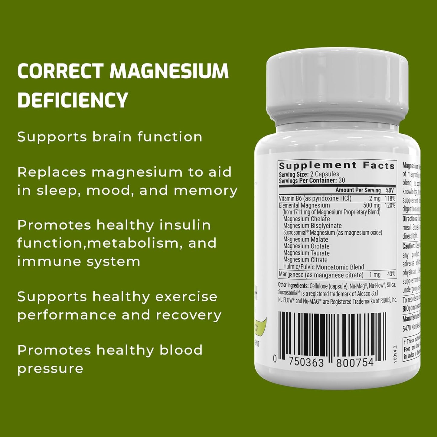 BiOptimizers Magnesium Breakthrough 4.0, (60 Capsules) & Cycle Care, (90 Capsules) - Natural Sleep, Brain, and Menstrual Relief Support Supplement Bundle Nirvana Guru