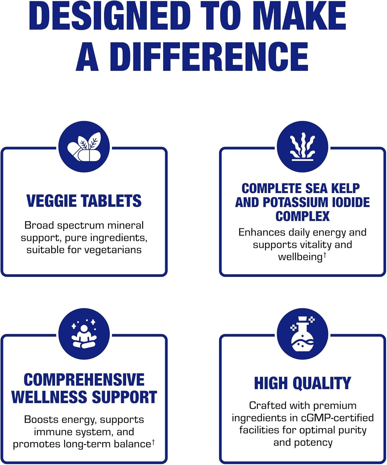 Sea Kelp Iodine Supplement - Clinical Grade Enhanced Iodine Supplement for Women and Men for Energy Metabolism and Thyroid Support - High Absorption Vegetarian Non-GMO Small Tablets (100 Servings) Nirvana Guru