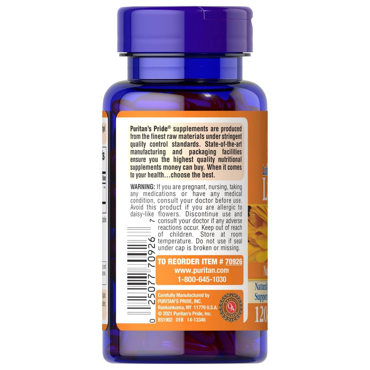 Puritan's Pride Premium Lutigold Lutein Carotenoid 40mg with Zeaxanthin for Men and Women, Dietary Supplement for Eye Health Support, 8 Month Supply, 120 Easy-to-Swallow Softgels Nirvana Guru
