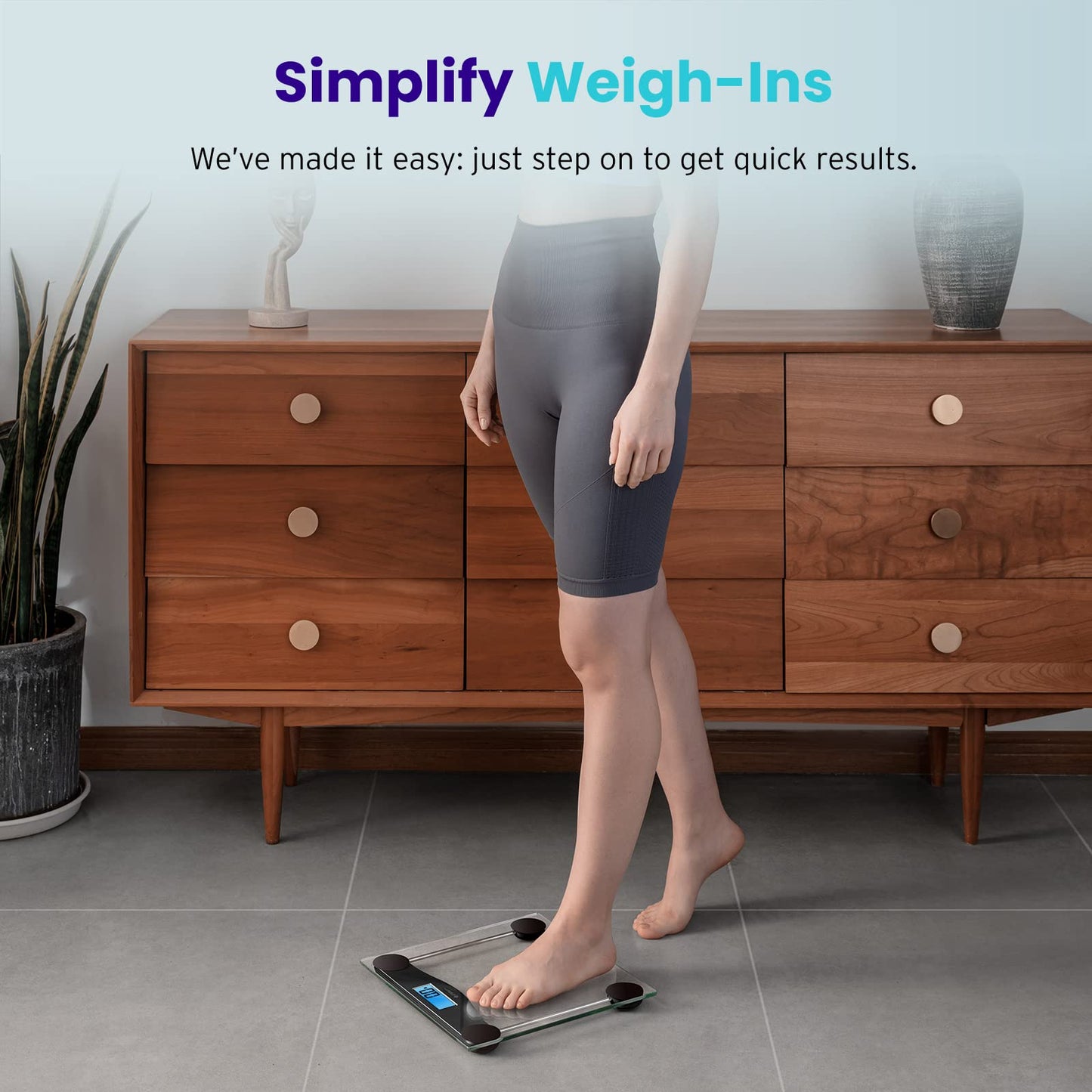 Etekcity Digital Body Weight Bathroom Scale, Large Blue LCD Backlight Display, High Precision Measurements,6mm Tempered Glass, 400 Pounds Nirvana Guru