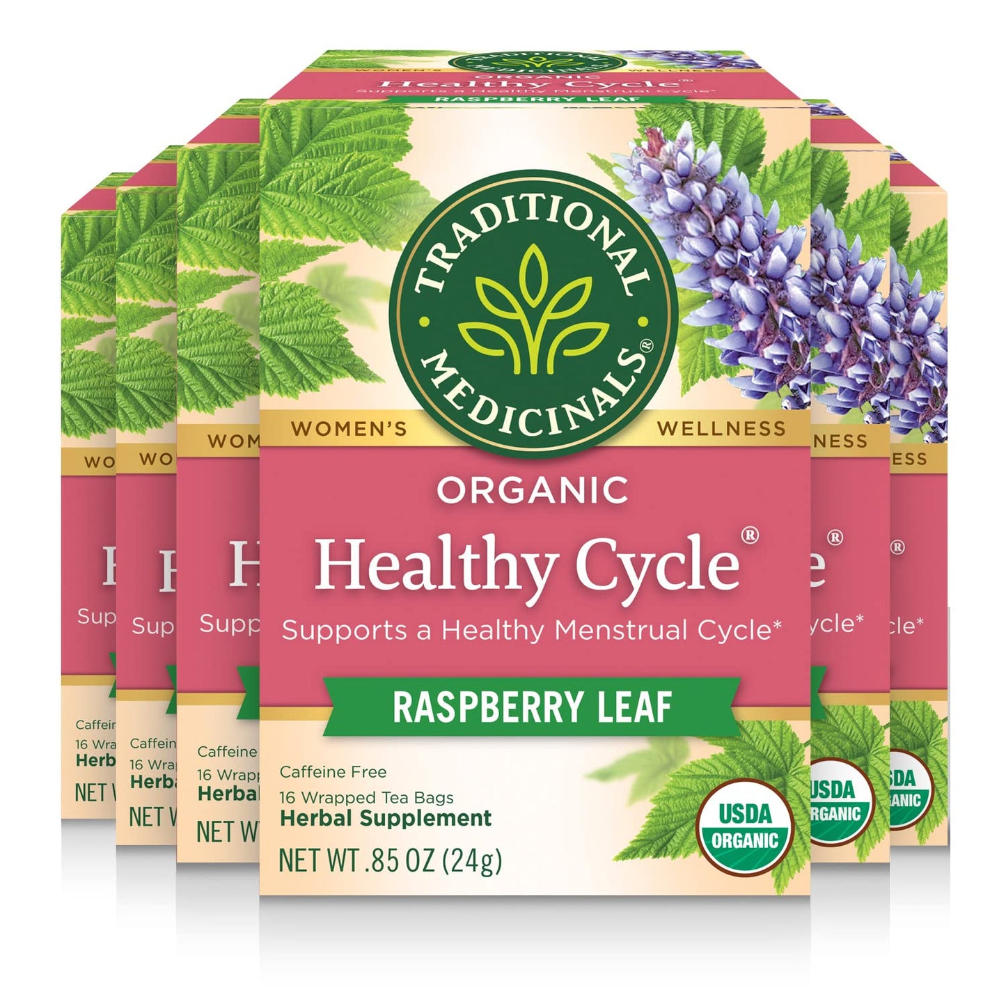 Traditional Medicinals Tea, Organic Healthy Cycle, Supports Healthy Menstrual Cycles, Includes Spearmint,16 Tea Bags - Nirvana Guru