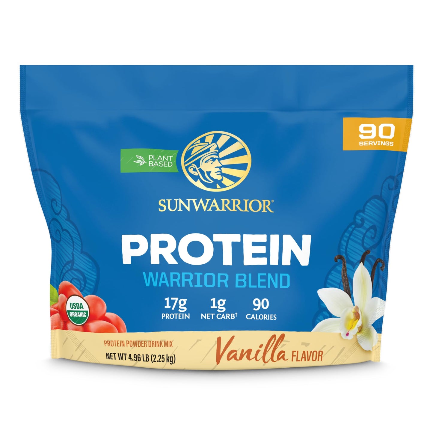 Organic Plant Based Protein Powder | Vegan Organic Protein Powder Vanilla Flavored with BCAA Amino Acids & Hemp Seed Pea Blend | Non-GMO Soy Dairy Filler & Gluten Free (Vanilla, 32 Servings) - Nirvana Guru