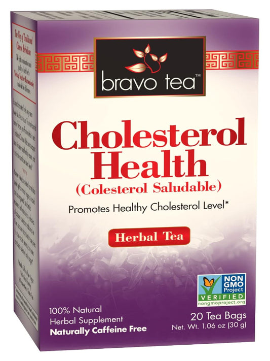 Bravo Tea Cholesterol Health Herbal Tea Caffeine Free, 20 Tea Bags - Nirvana Guru