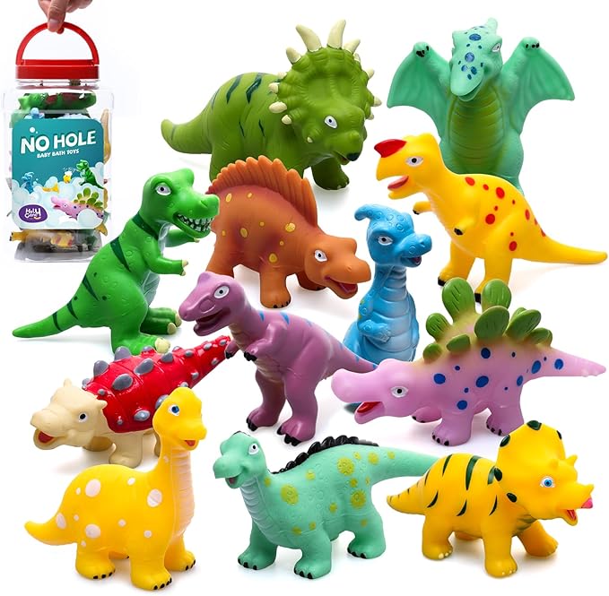 Hely Cancy Dinosaur Bath Toys - No Hole Bath Toys for Kids,Baby Bath Toys for Shower Water Pool Toys nirvanaguru