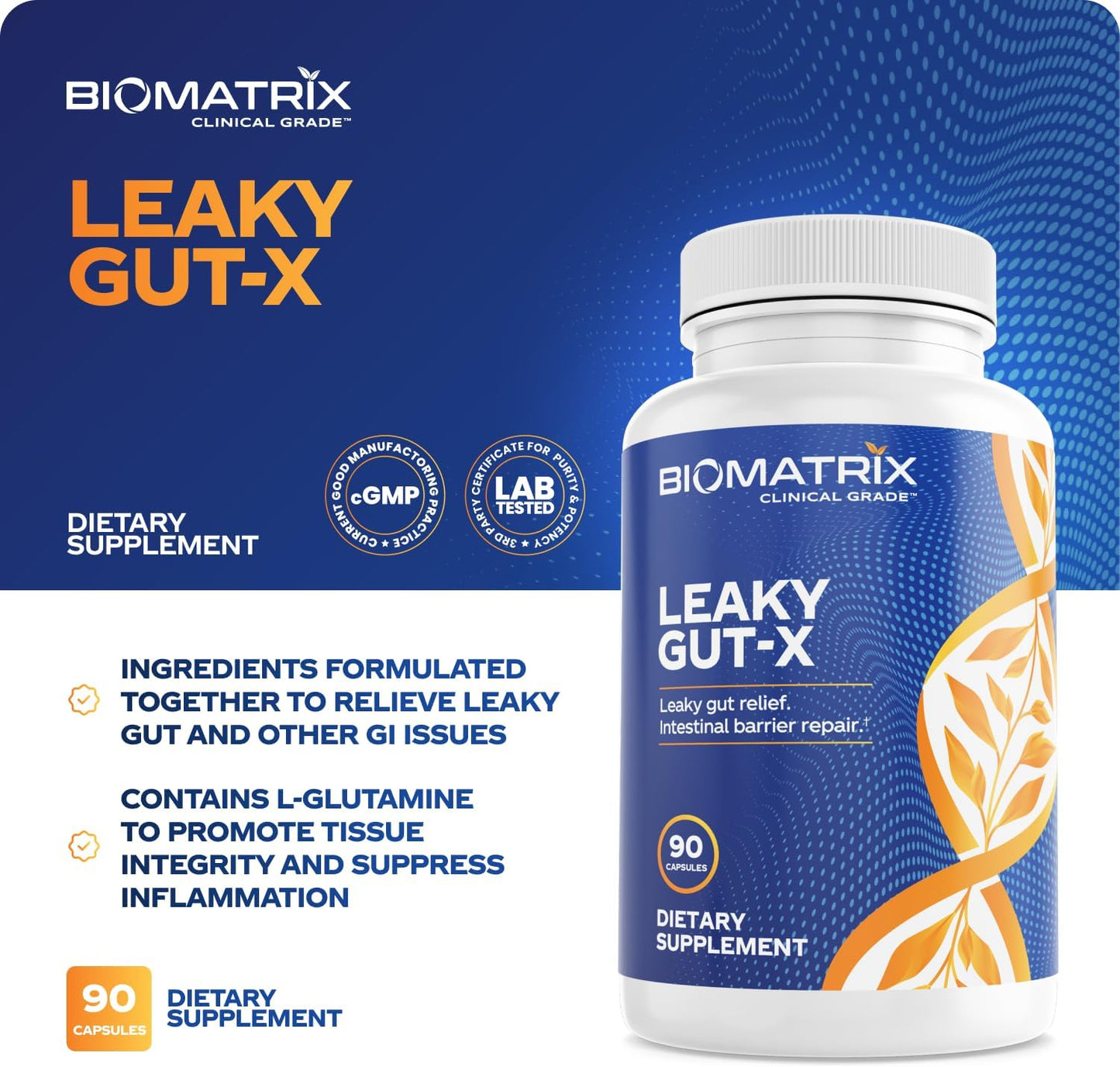 Intestinal Repair Supplement with Glutamine and Herbs for Leaky Gut, Prebiotic Support, Relief from Bloating, Gas, Constipation | SIBO | Veggie Caps | 60-Day Supply – Leaky Gut-X Nirvana Guru