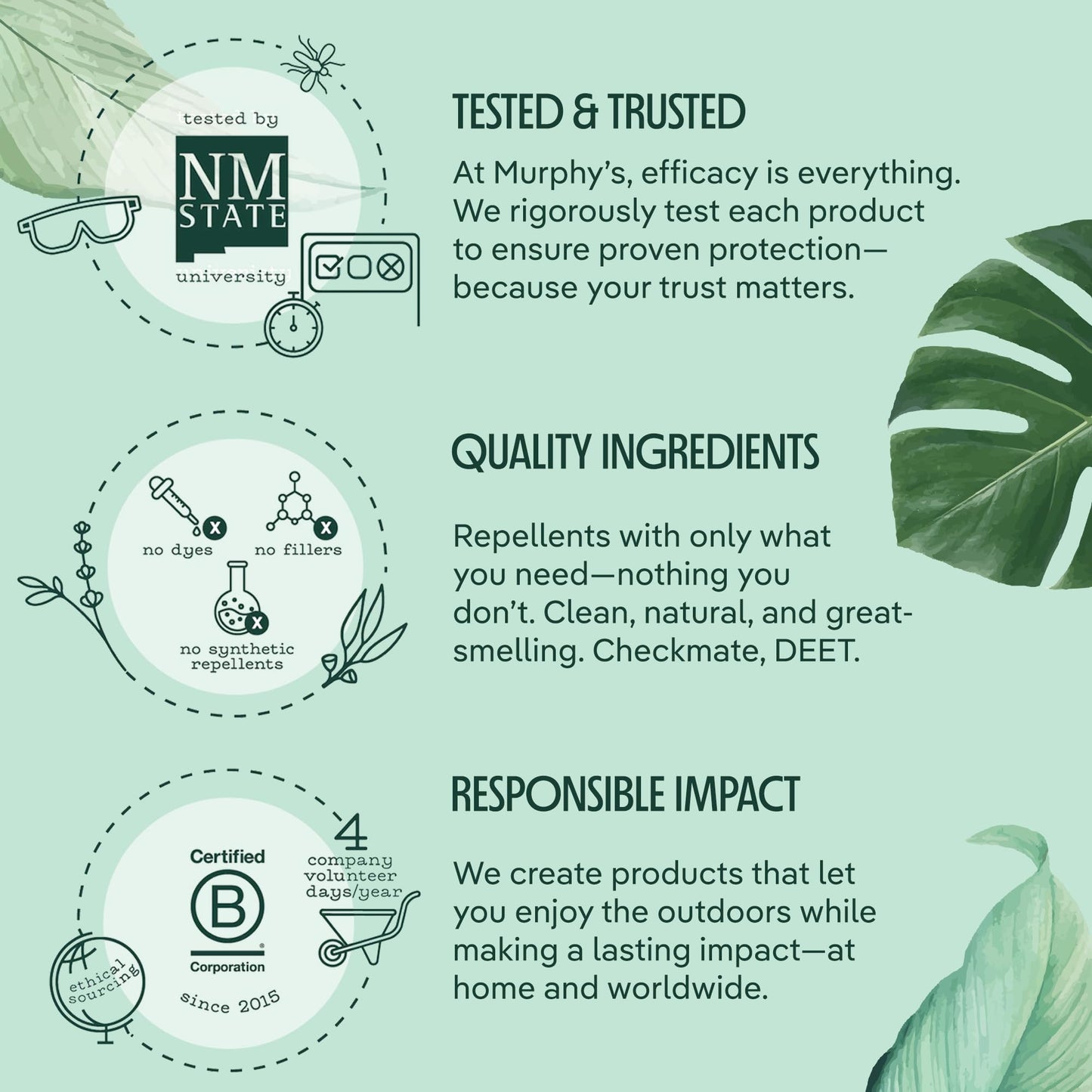 Murphy's Naturals Mosquito & Tick Bug Repellent Spray, Oil of Lemon Eucalyptus for Skin + Outdoor Gear, DEET-Free, 4 Ounce Pump, 2-Pack