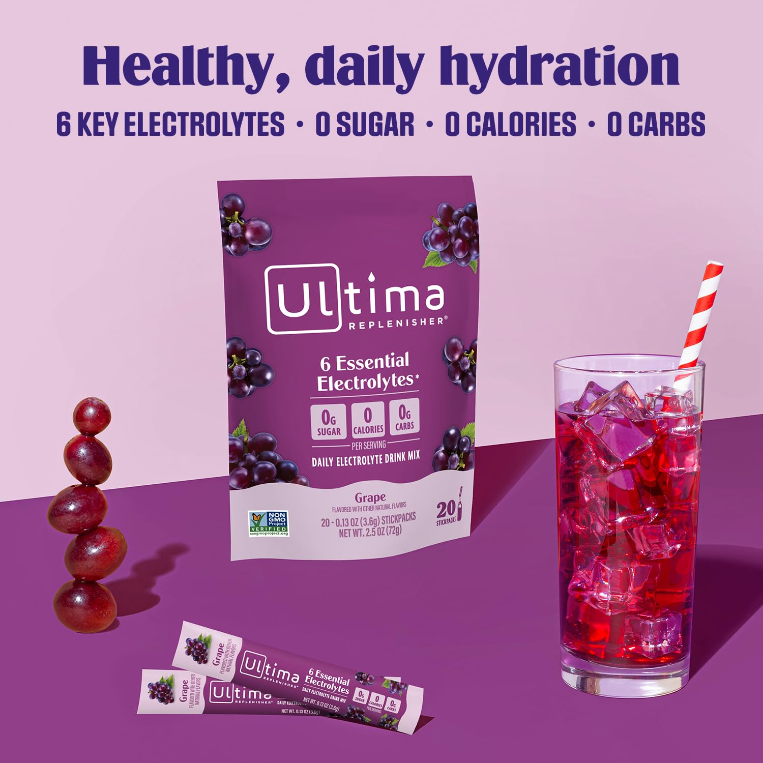 Ultima Replenisher Daily Electrolyte Powder Drink Mix – Sugar Free – Original Variety, 20 Stickpacks – Hydration Packets with 6 Electrolytes and Minerals – Keto Friendly, Vegan, Non-GMO - Nirvana Guru