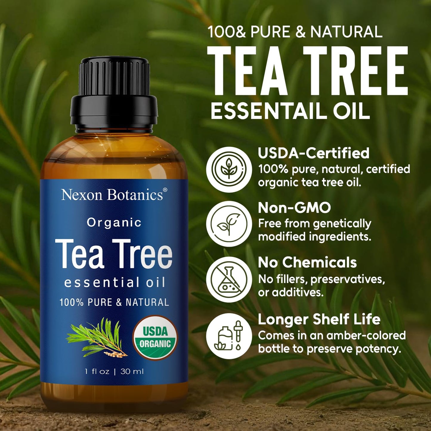 Organic Lavender Essential Oil 30 ml - Pure Natural Oils for Diffuser, Aromatherapy, Skin & Hair Care - Aceite De Lavanda Orgánico - Nexon Botanics - Nirvana Guru