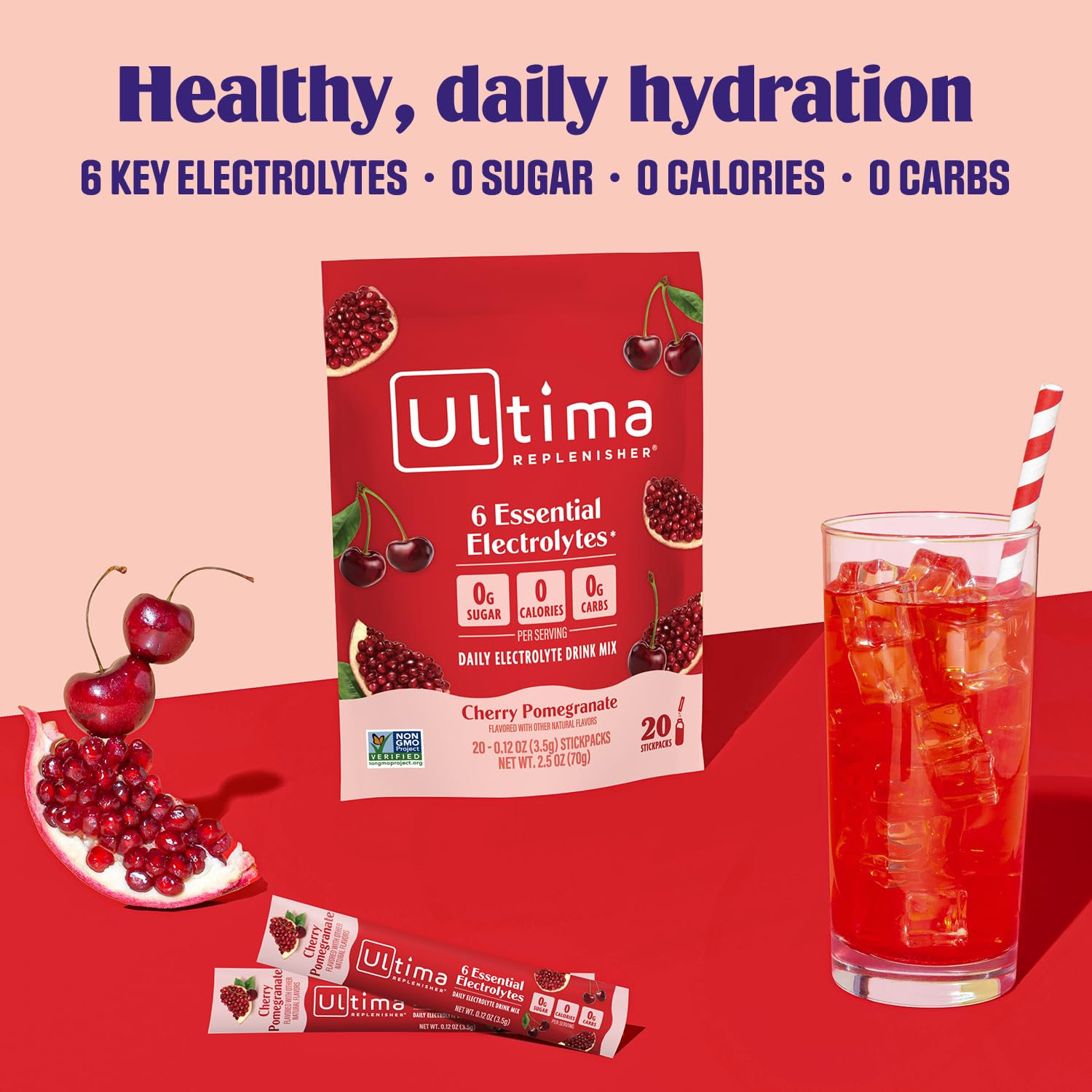 Ultima Replenisher Daily Electrolyte Powder Drink Mix – Sugar Free – Original Variety, 20 Stickpacks – Hydration Packets with 6 Electrolytes and Minerals – Keto Friendly, Vegan, Non-GMO - Nirvana Guru