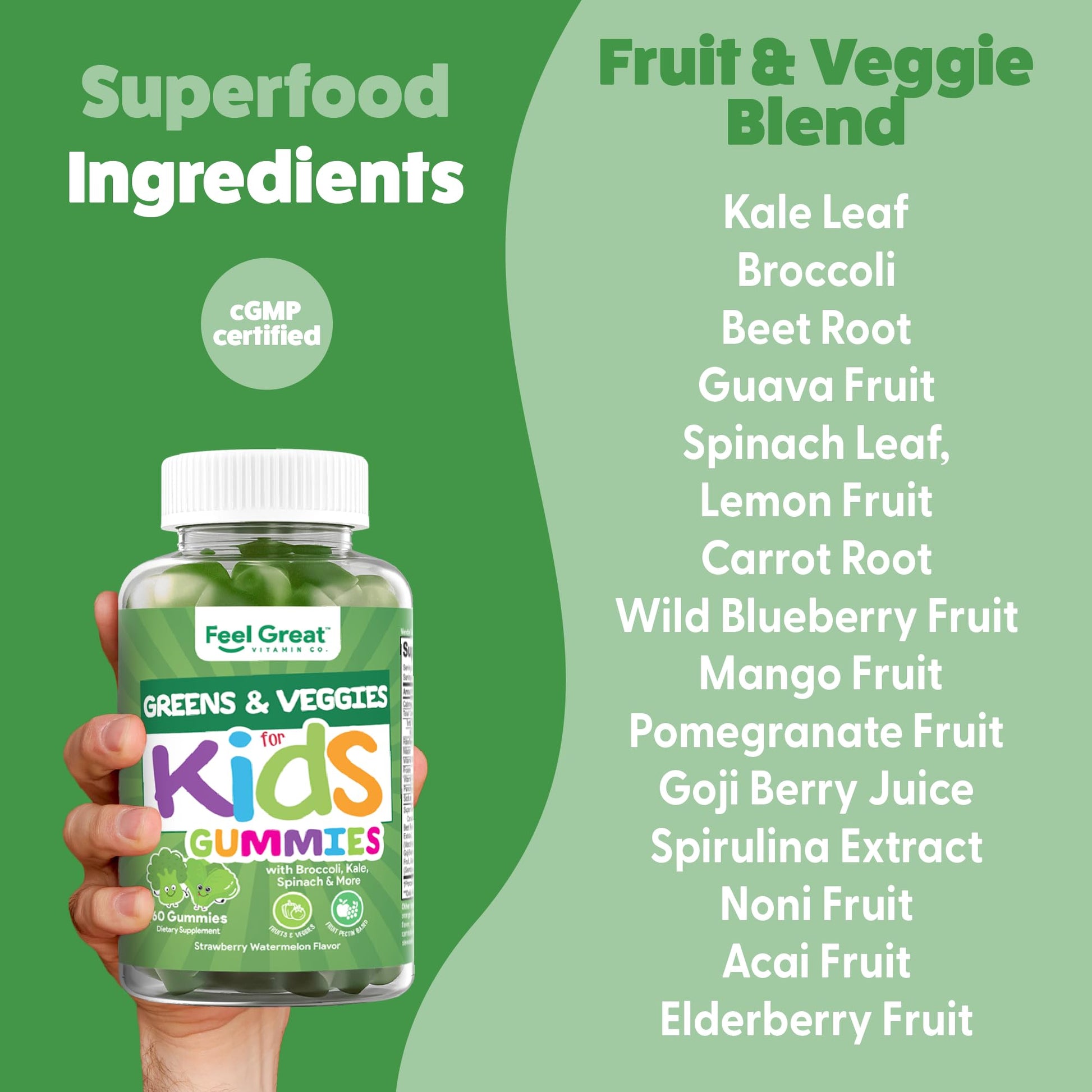 Feel Great Vitamin Co. Complete DHA Gummies for Kids | with Omega 3 6 9 + DHA, Vitamin C | Supports Healthy Brain Function, Vision & Heart Health | Gluten Free, Vegetarian | 60 Gummies Nirvana Guru