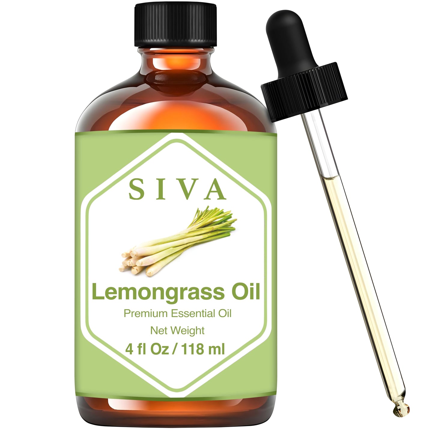 SIVA Lavender Essential Oil - 4 Fl Oz – Natural Lavender Oil - for Diffuser, Face, Skin Care, Aromatherapy, Hair Care, Scalp and Body Massage - with Dropper - Nirvana Guru
