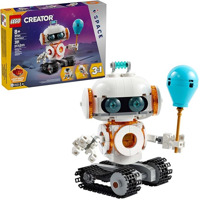 LEGO Creator 3 in 1 Space Robot Toy - Building Toy Kit for Kids with 3 Options, Robot, Spaceship, or Dog - 8 Year Old Boy & Girl Birthday Gifts - 31164 nirvanaguru