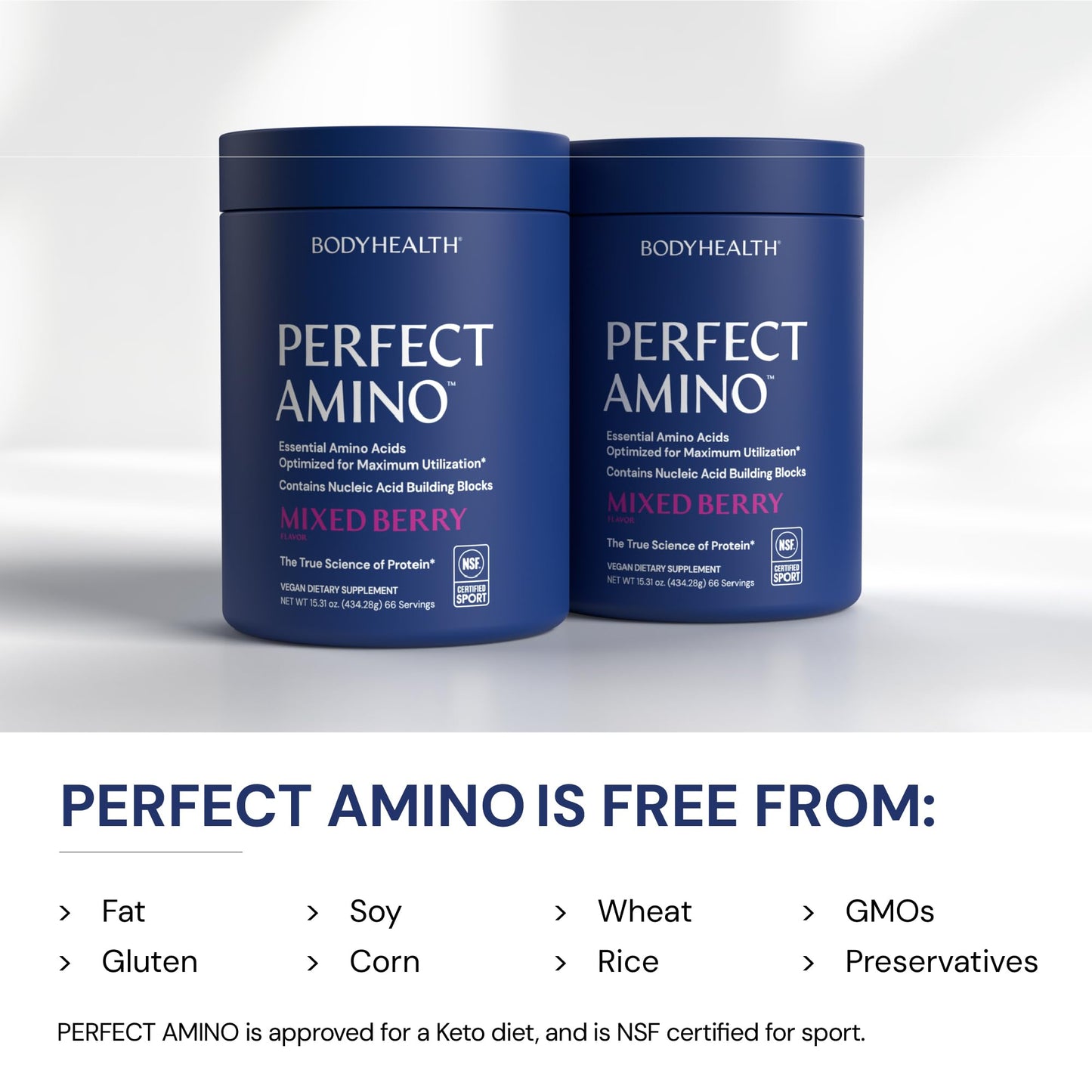 BodyHealth PerfectAmino Powder - BCAA and EAA Powder for Pre and Post Workout - Amino Acid Energy Drink for Men and Women to Support Lean Muscle and Recovery - Strawberry - 30 Servings Nirvana Guru