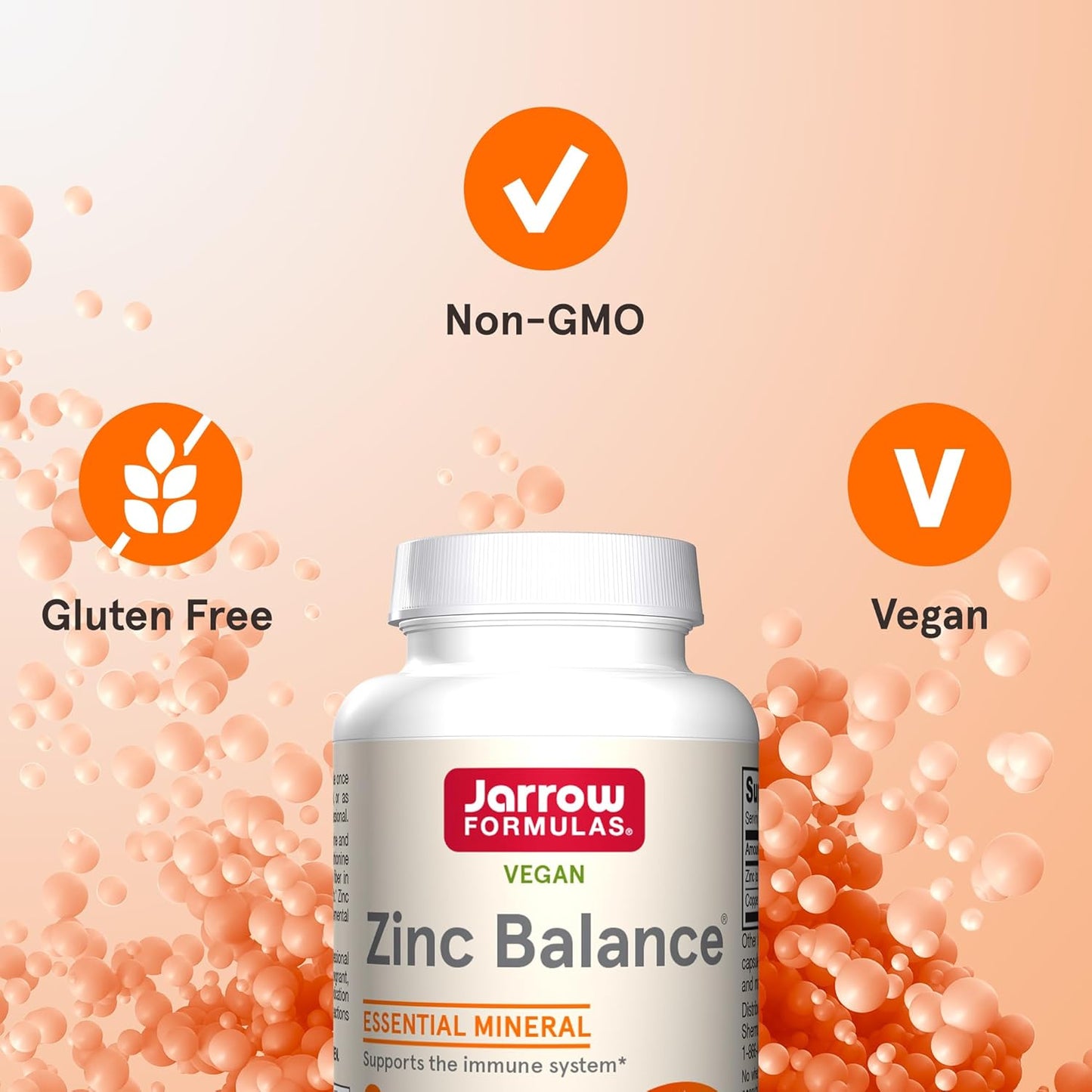 Jarrow Formulas Zinc Balance 15 mg - 100 Servings (Veggie Caps) - Includes Copper - Essential Mineral for Immune System Support - Immune Support Supplement - Gluten Free Zinc Copper Supplement - Vegan - Nirvana Guru