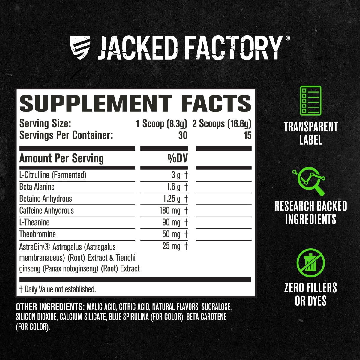 Jacked Factory NITROSURGE Pre Workout Supplement - Energy Booster, Instant Strength Gains, Clear Focus & Intense Pumps - NO Booster & Powerful Preworkout Energy Powder - 30 Servings, Blue Raspberry