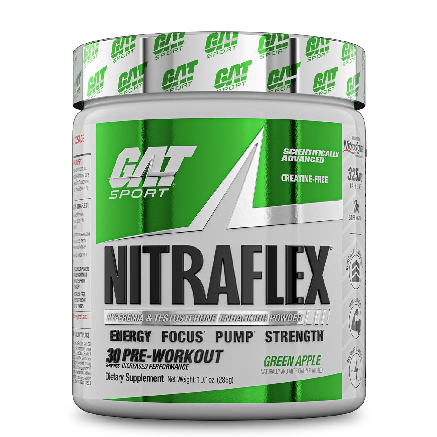 GAT SPORT Nitraflex Advanced Pre-Workout Powder, Increases Blood Flow, Boosts Strength and Energy, Improves Exercise Performance, (Blue Raspberry, 30 Servings) Nirvana Guru