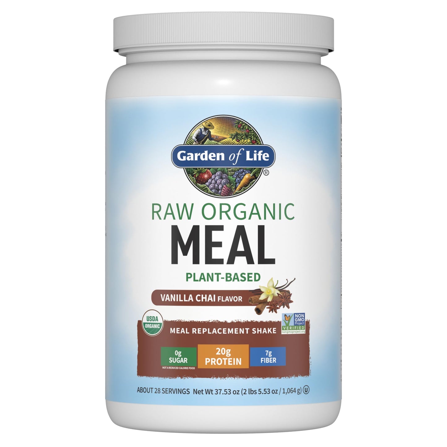 Garden of Life Meal Replacement Shakes, Vegan Raw Organic Protein Powder, Chocolate Protein Powder with Plant Based Pea Protein, Sprouts, Greens, Probiotics, Dairy Free 28 Servings - Nirvana Guru