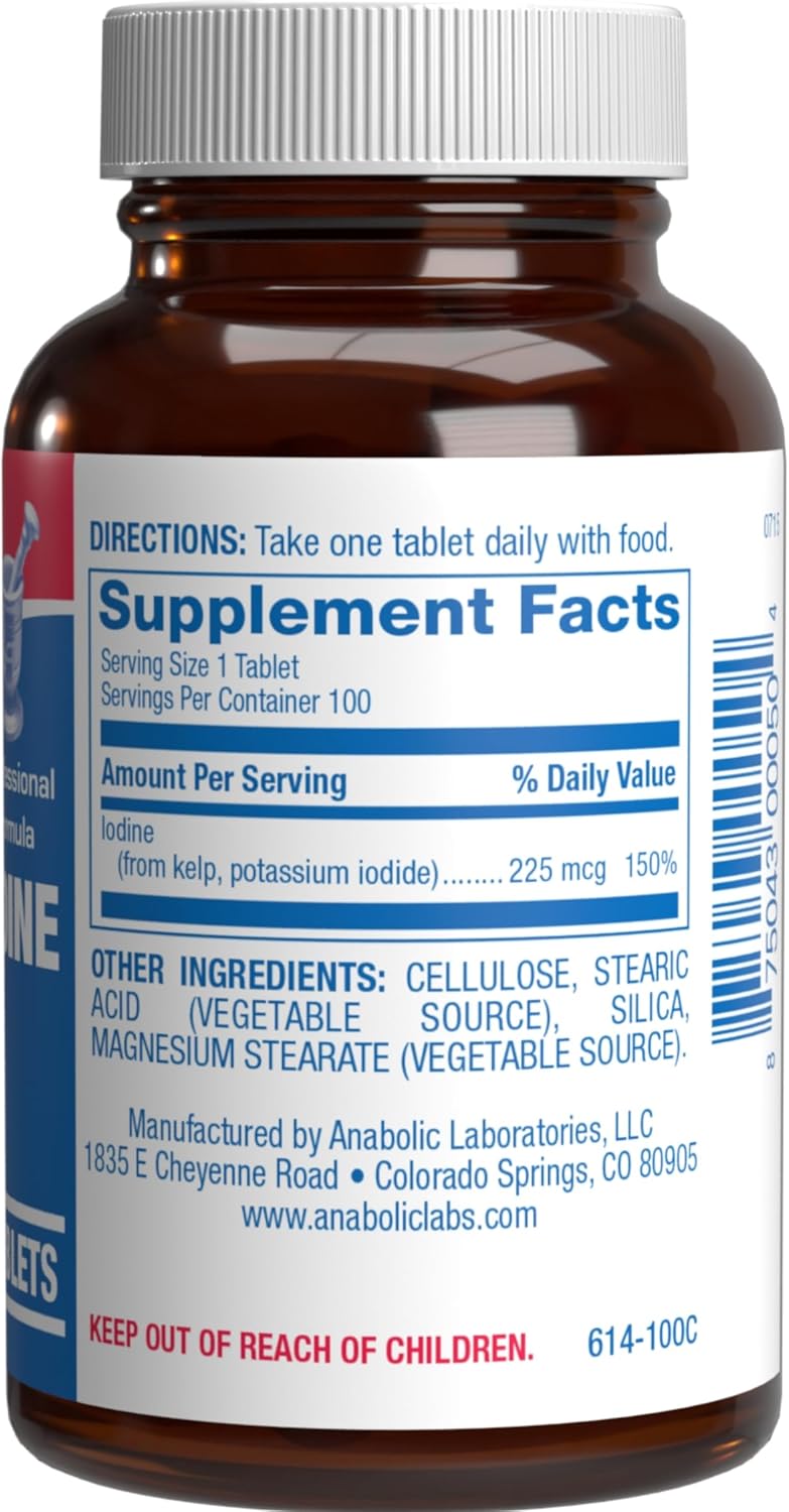 Sea Kelp Iodine Supplement - Clinical Grade Enhanced Iodine Supplement for Women and Men for Energy Metabolism and Thyroid Support - High Absorption Vegetarian Non-GMO Small Tablets (100 Servings) Nirvana Guru