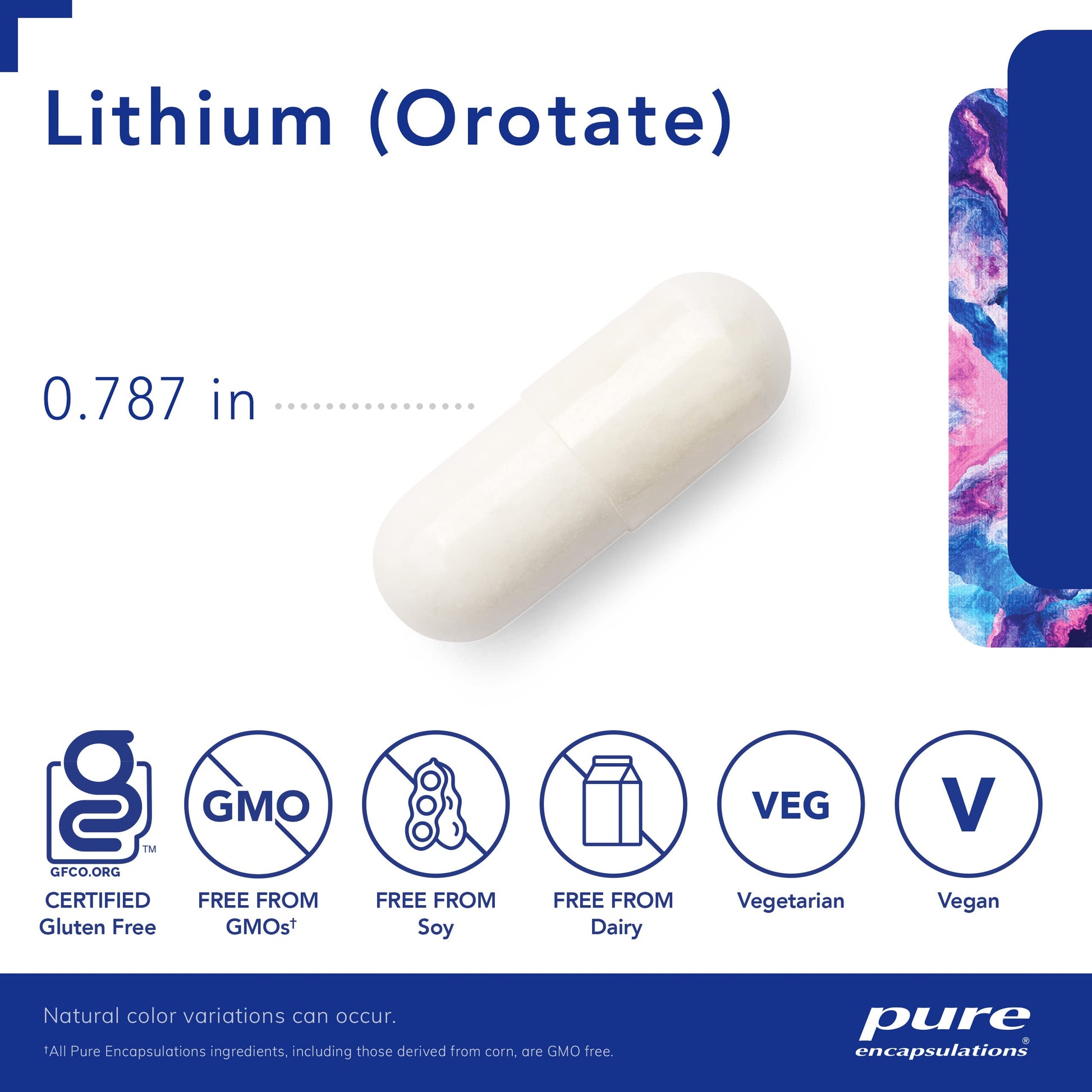 Pure Encapsulations Lithium Orotate 5 mg - Brain Support Supplement - with N-Acetyl-L-Cysteine (NAC) for Memory & Brain Behavior* - Gluten Free & Non-GMO - 90 Capsules - Nirvana Guru