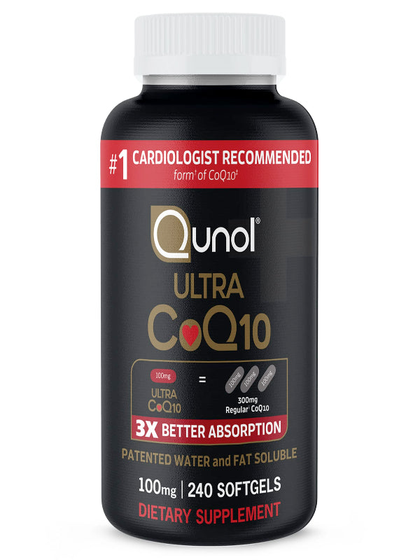 Qunol CoQ10 100mg Softgels, Ultra CoQ10 100mg, 3x Better Absorption, Antioxidant for Heart Health & Energy Production, Coenzyme Q10 Vitamins and Supplements, 4 Month Supply, 120 Count