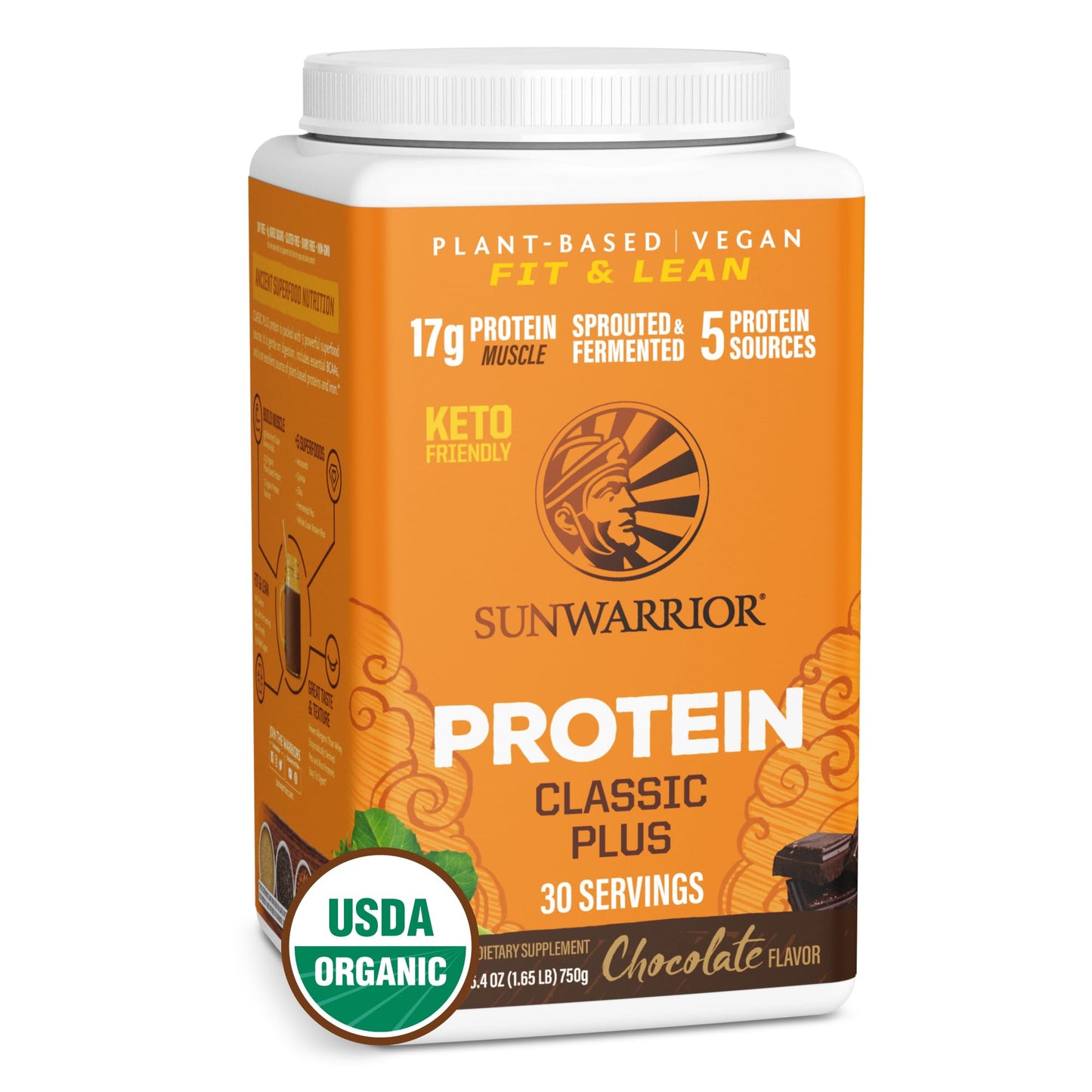 Brown Rice Protein Powder with Bcaa & Amino Acids Raw Rice Protein Shake Gluten Free Low Carb Dairy Free | Plant Based Classic Sprouted Brown Rice Protein Powder Natural 375g by Sunwarrior - Nirvana Guru