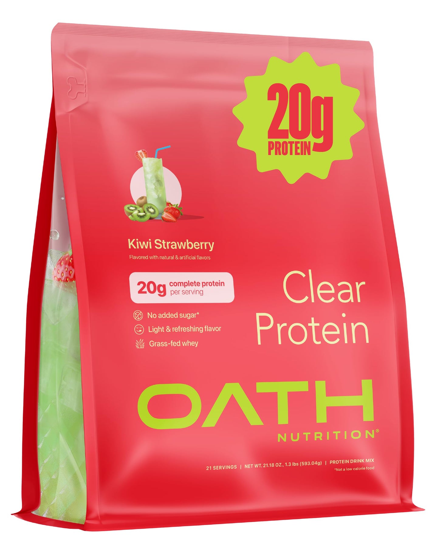 Clear Whey Isolate Protein Powder, Frosty Lemonade, 20g Complete Protein per Serving, No Added Sugar, Grass-Fed, 21 Servings Nirvana Guru