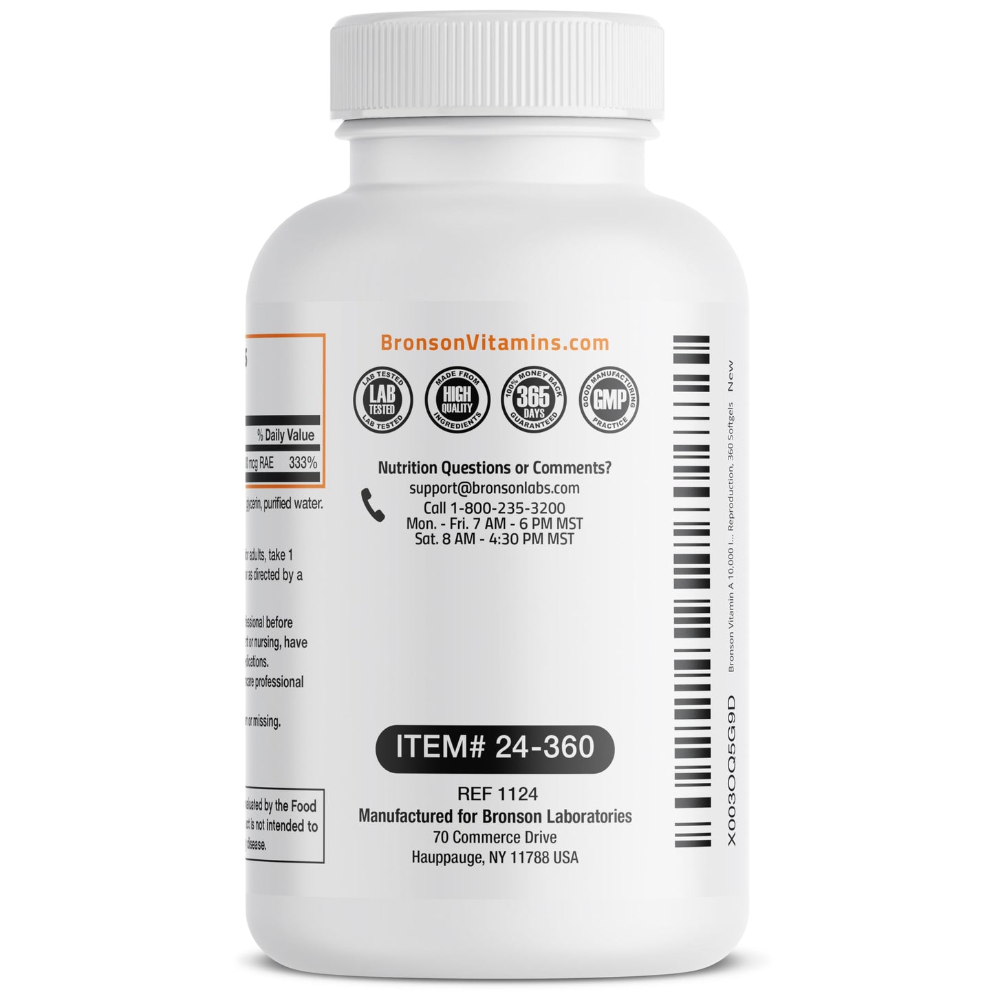 Bronson Vitamin A 10,000 IU Premium Non-GMO Formula Supports Healthy Vision & Immune System and Healthy Growth & Reproduction, 250 Softgels Nirvana Guru