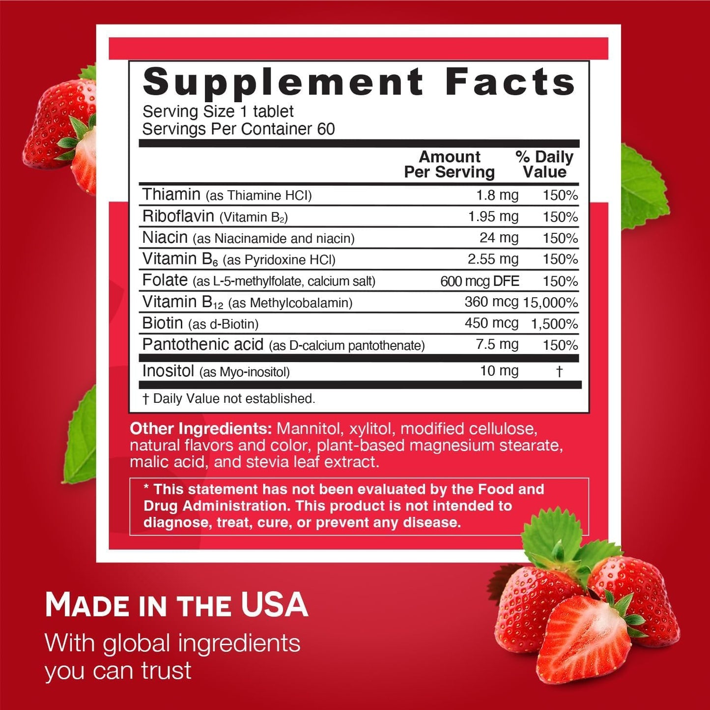 EZ Melts Dissolvable Vitamin B-Complex with Methyl B12 and Methyl Folate, Sugar-Free, 2-Month Supply Nirvana Guru