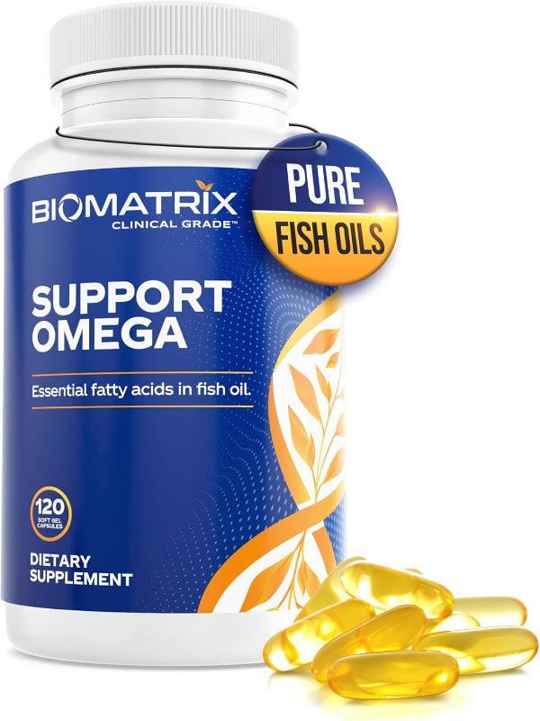 Support Omega (120 Gel Capsules) Omega 3 Fish Oil Supplement - Cardiovascular, Musculoskeletal Support Nirvana Guru