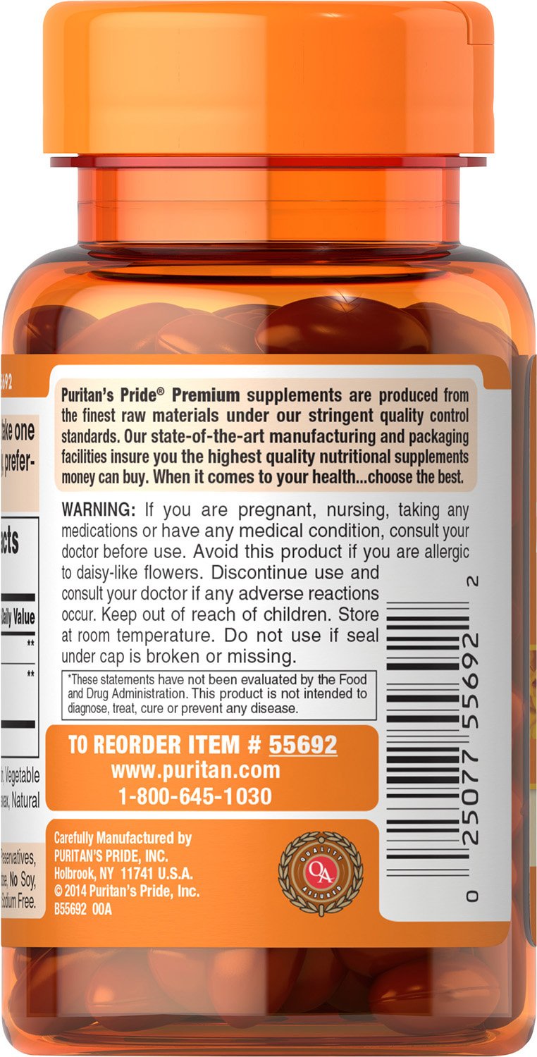 Puritan's Pride Premium Lutigold Lutein Carotenoid 40mg with Zeaxanthin for Men and Women, Dietary Supplement for Eye Health Support, 8 Month Supply, 120 Easy-to-Swallow Softgels Nirvana Guru