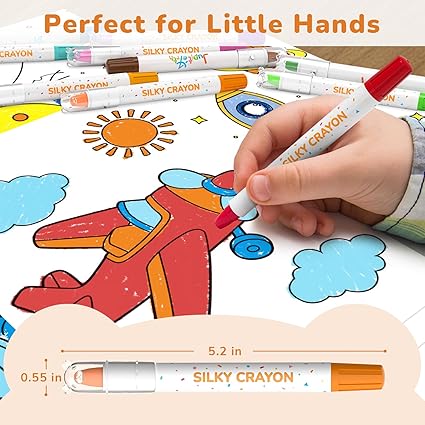 36 Color Twist Crayons for Toddlers 1-3 and Kids 4-8, Non-Toxic Washable Crayons 2-4, Ultra-Silky Easy-Grip Art Supplies, Ideal Coloring Gift for Boys and Girls nirvanaguru
