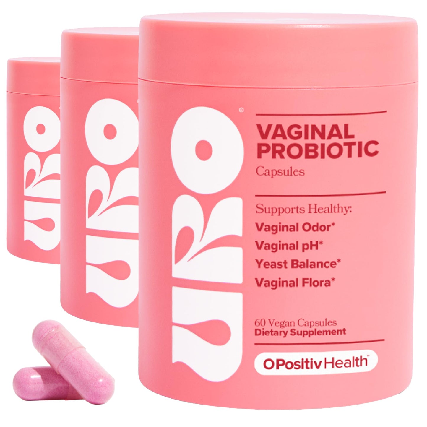 O Positiv URO Vaginal Probiotics for Women pH Balance with Prebiotics & Lactobacillus Probiotic Blend - Vaginal Health Supplement - Promote Healthy Vaginal Odor & Vaginal Flora, 60 Count (Pack of 1) Nirvana Guru