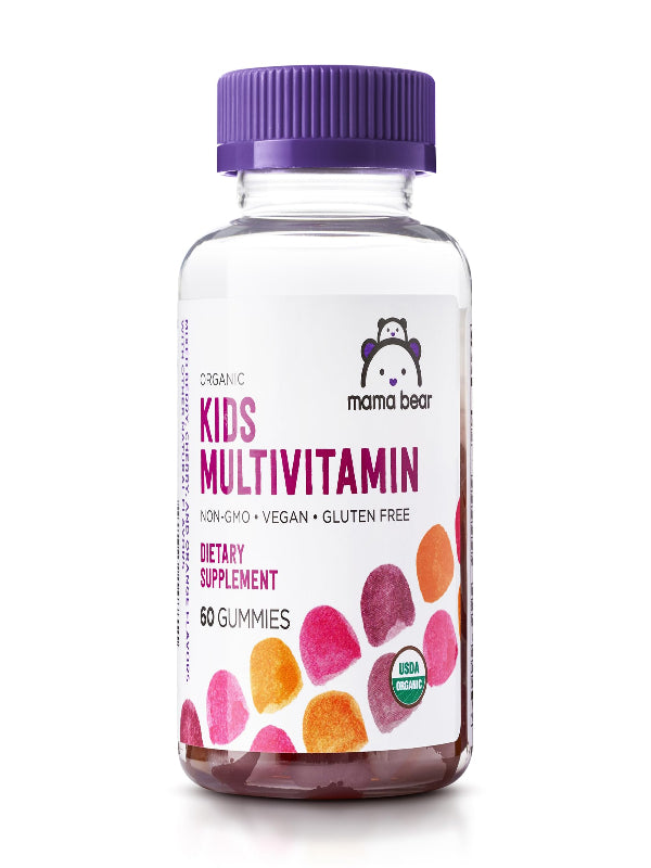 Amazon Brand - Mama Bear Organic Kids Multivitamin, 60 Gummies, 1 Month Supply (Packaging May Vary), Berry, Cherry & Orange Nirvana Guru