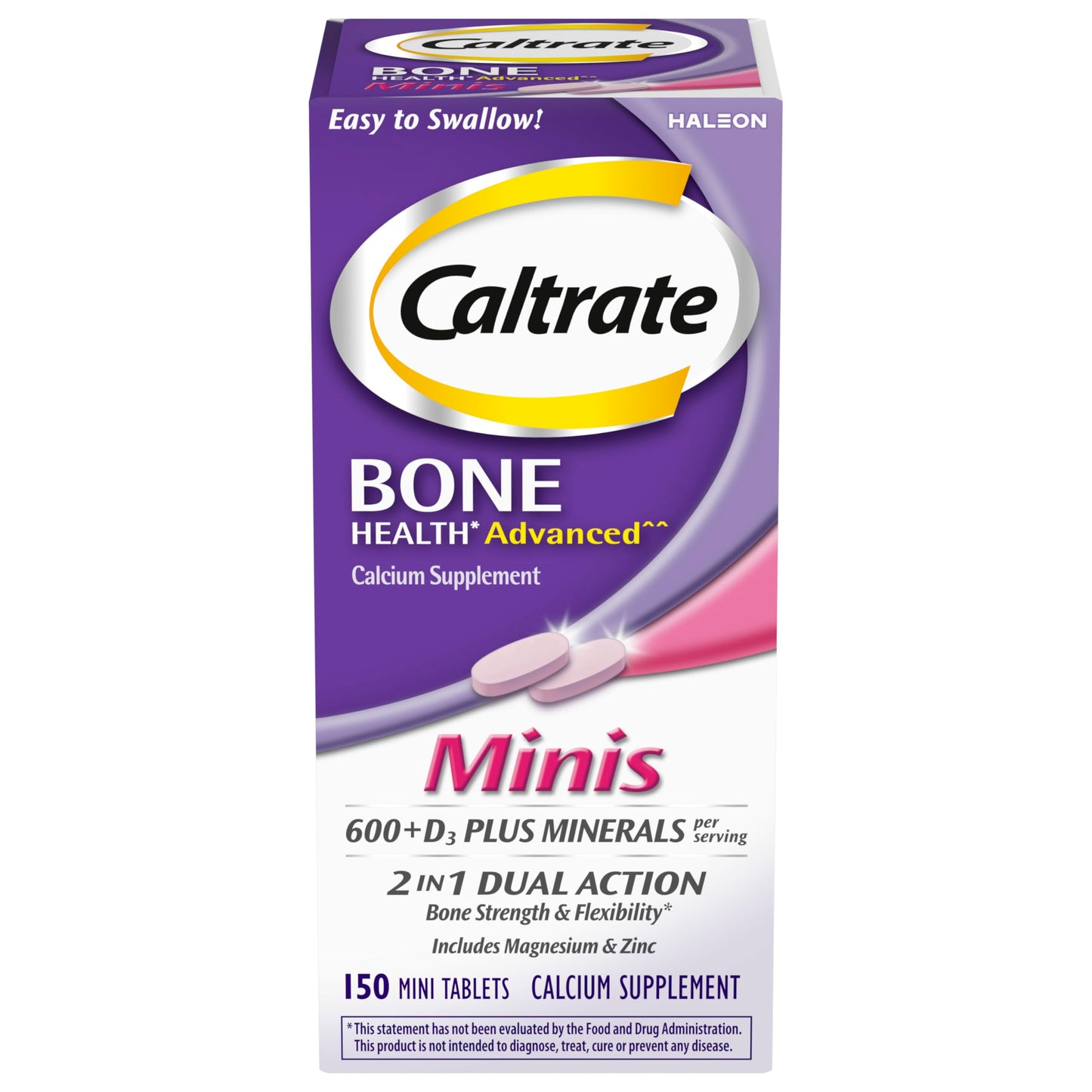 Caltrate Minis 600 Plus D3 Plus Minerals Calcium and Vitamin D Supplement Tablets, Bone Health and Mineral Supplement for Adults - 150 Count Nirvana Guru