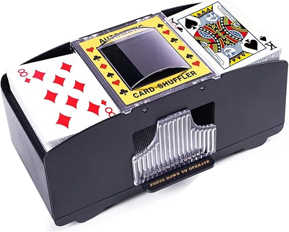 Automatic Card Shuffler, Battery Operated Card Dealer Machine, Electric Casino Card Shuffler for UNO, Blackjack, Texas Hold'em, Home Card Games nirvanaguru