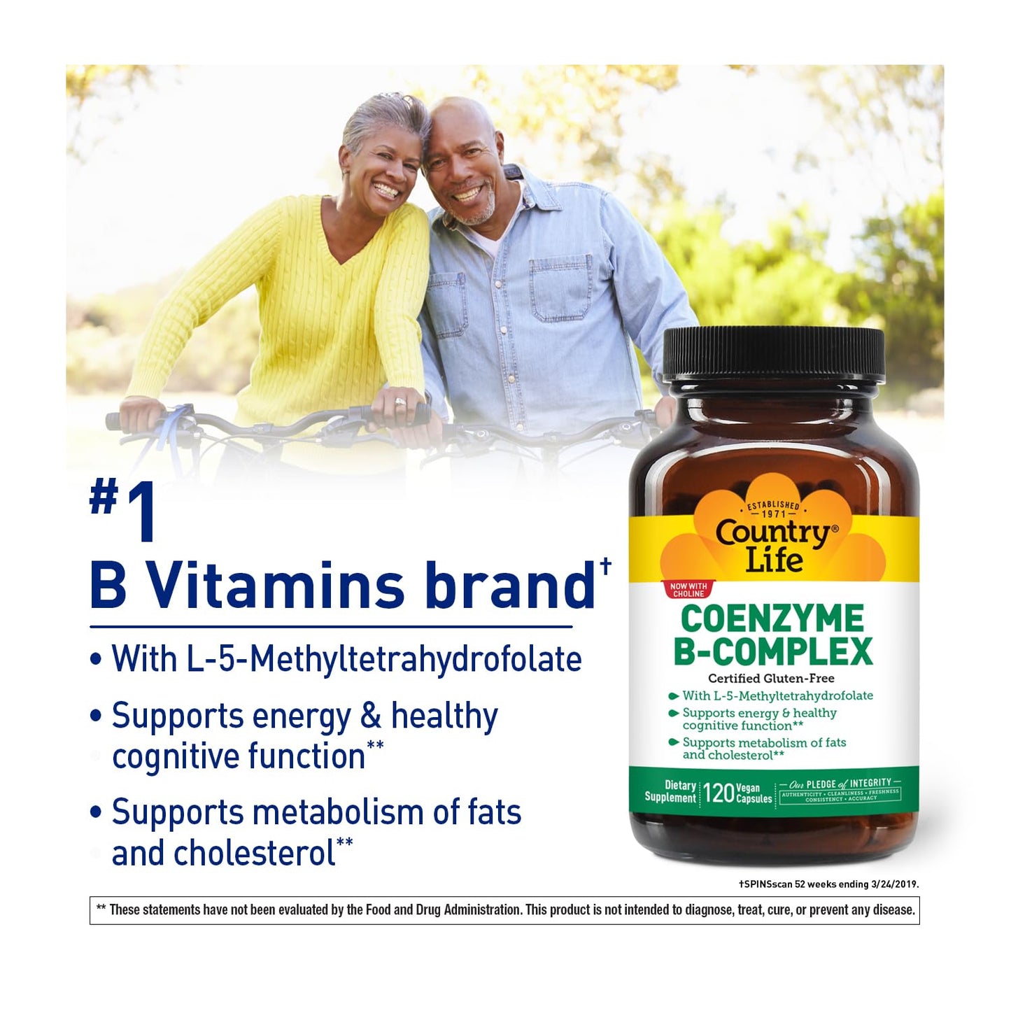 Country Life Coenzyme B-Complex, 120 Capsules – Supports Energy & Metabolism, Mood & Cognitive Function – Vegan, Gluten-Free, Bioavailable B Vitamins with Choline Nirvana Guru