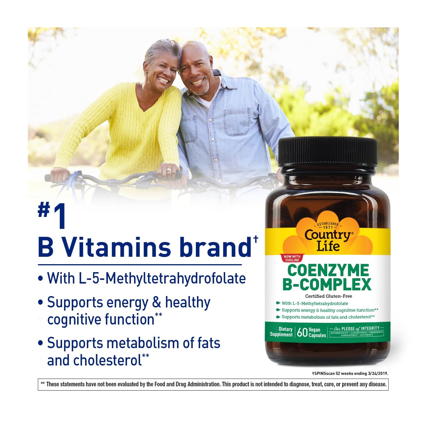 Country Life Coenzyme B-Complex, 120 Capsules – Supports Energy & Metabolism, Mood & Cognitive Function – Vegan, Gluten-Free, Bioavailable B Vitamins with Choline Nirvana Guru