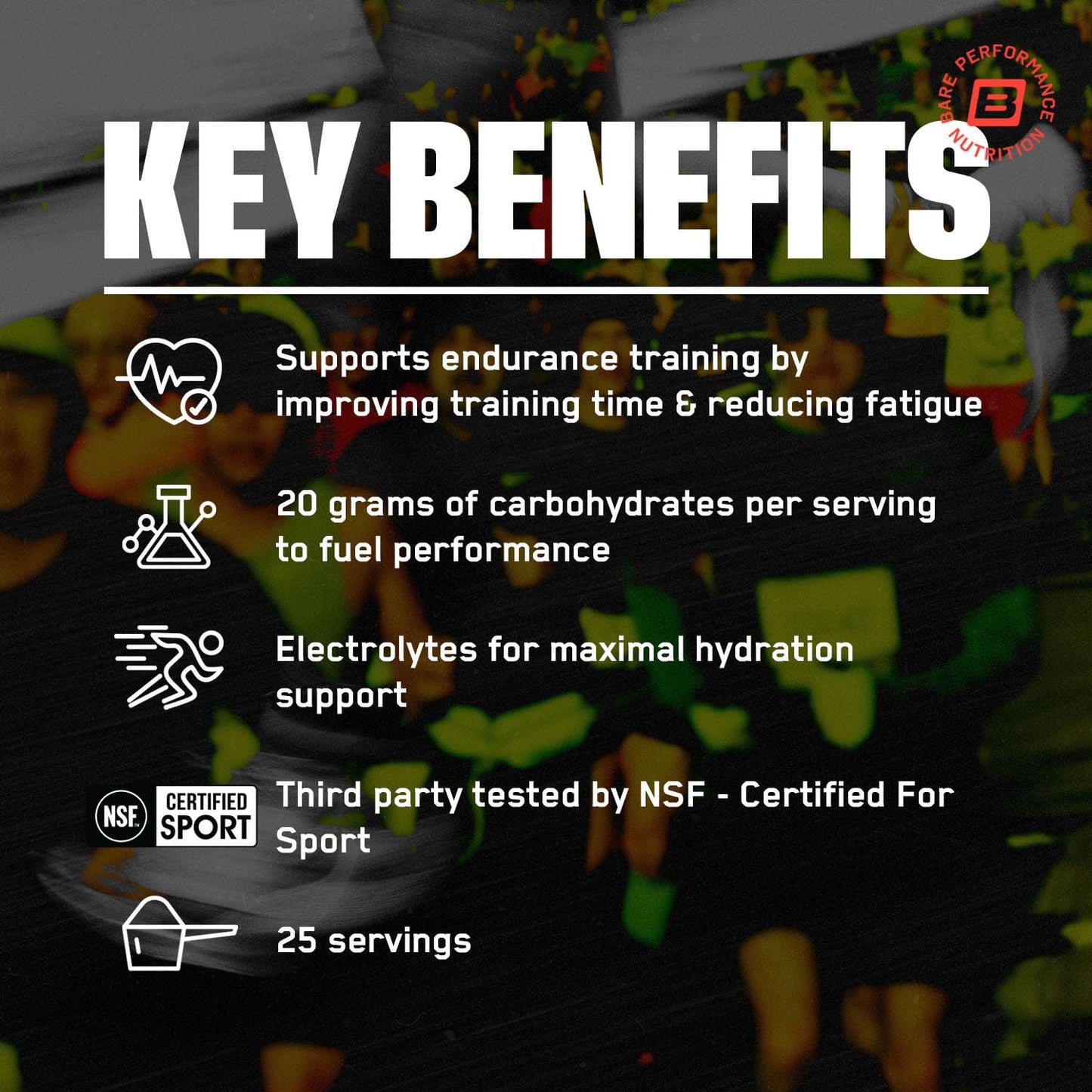 BARE PERFORMANCE NUTRITION, BPN G.1.M Go One More Sport, Endurance Training Fuel, Superior Carbohydrate & Electrolytes Powder Formula, Reduce Fatigue, Lemon Lime, 25 Servings
