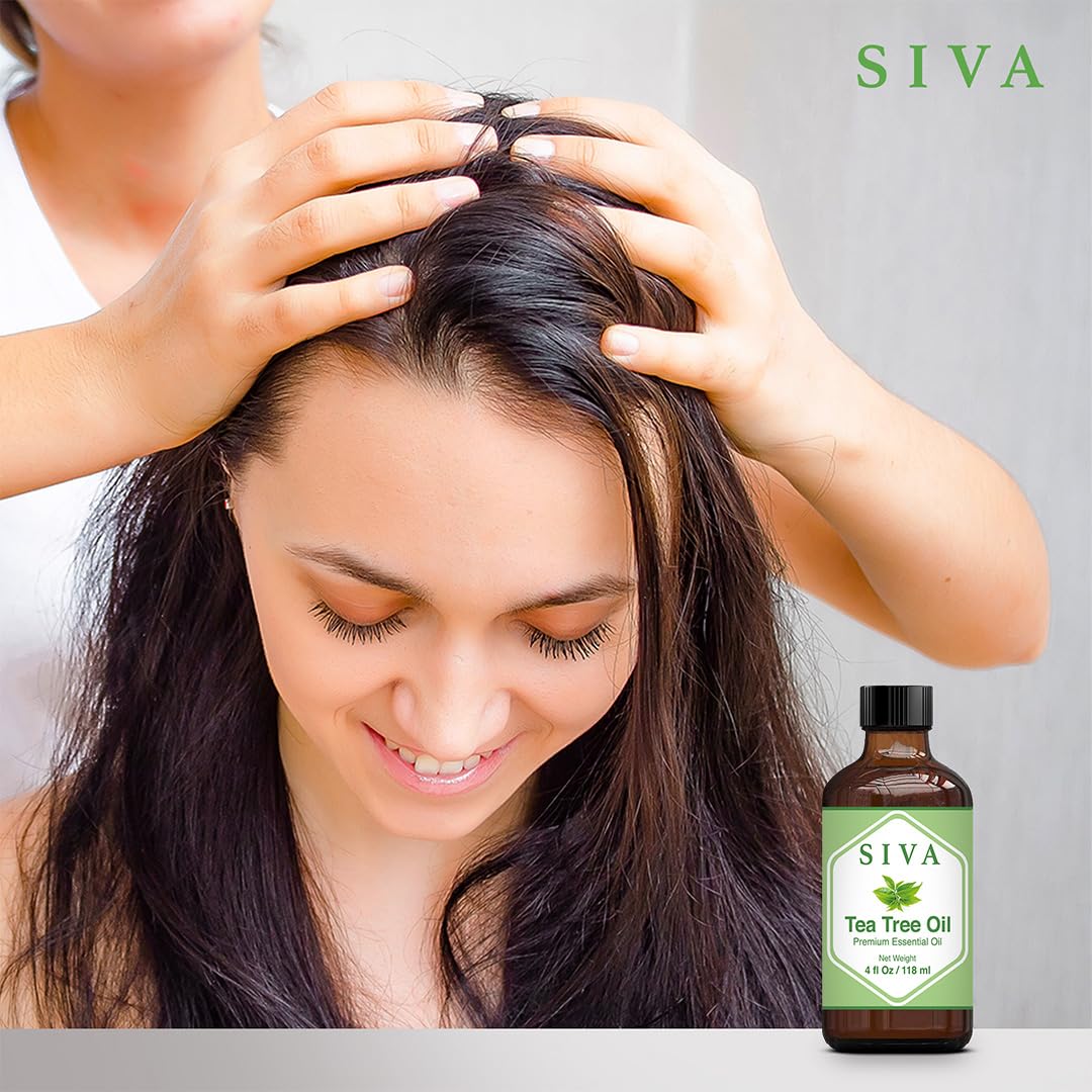 SIVA Lavender Essential Oil - 4 Fl Oz – Natural Lavender Oil - for Diffuser, Face, Skin Care, Aromatherapy, Hair Care, Scalp and Body Massage - with Dropper - Nirvana Guru