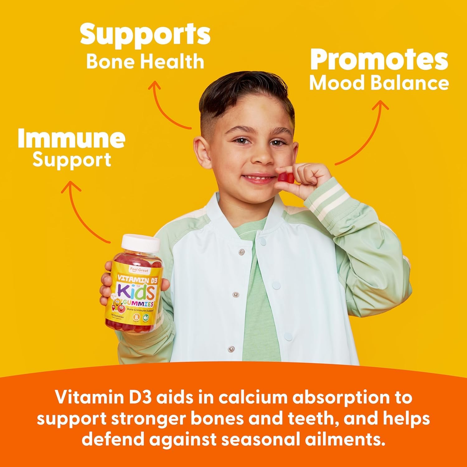 Feel Great Vitamin Co. Complete DHA Gummies for Kids | with Omega 3 6 9 + DHA, Vitamin C | Supports Healthy Brain Function, Vision & Heart Health | Gluten Free, Vegetarian | 60 Gummies Nirvana Guru