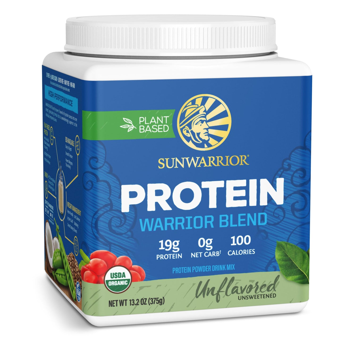 Organic Plant Based Protein Powder | Vegan Organic Protein Powder Vanilla Flavored with BCAA Amino Acids & Hemp Seed Pea Blend | Non-GMO Soy Dairy Filler & Gluten Free (Vanilla, 32 Servings) - Nirvana Guru
