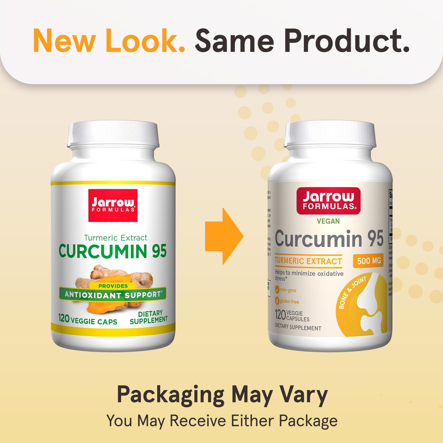 Jarrow Formulas Turmeric Curcumin Supplement - Curcumin 95, Turmeric Supplements, 500 mg for Antioxidant & Joint Support, 120 Capsules - Nirvana Guru