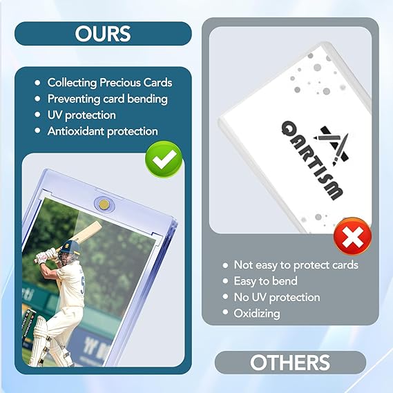 20ct Magnetic Card Holders, 35pt One Touch Card Holder, U-V Protection Hard Plastic Case for Trading Cards, Display Case for Sports, Baseball, Football, Game Cards nirvanaguru